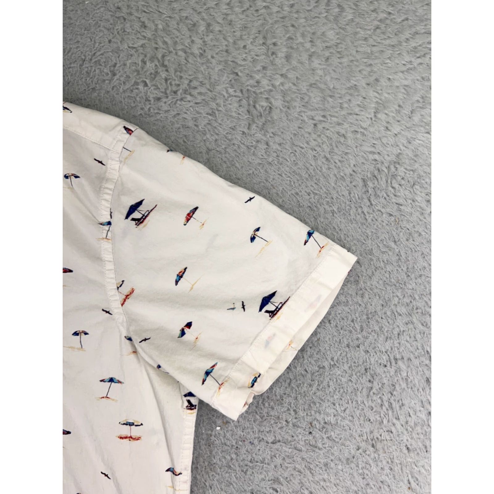 Vintage Sonoma Shirt Adult Large White Beach Umbrella All Over Print Button Up Cotton Mens Size US L / EU 52-54 / 3 - 2 Thumbnail