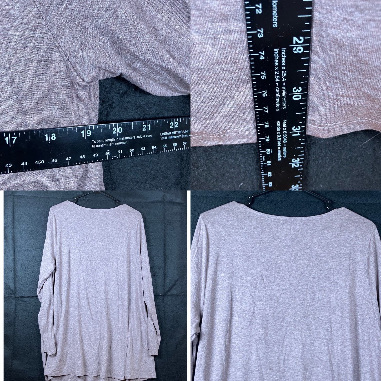 Soft Surroundings Soft Surroundings Womens Shirt Purple Scoop Neck Pullover Long Sleeve Tunic L Size L / US 10 / IT 46 - 8 Thumbnail