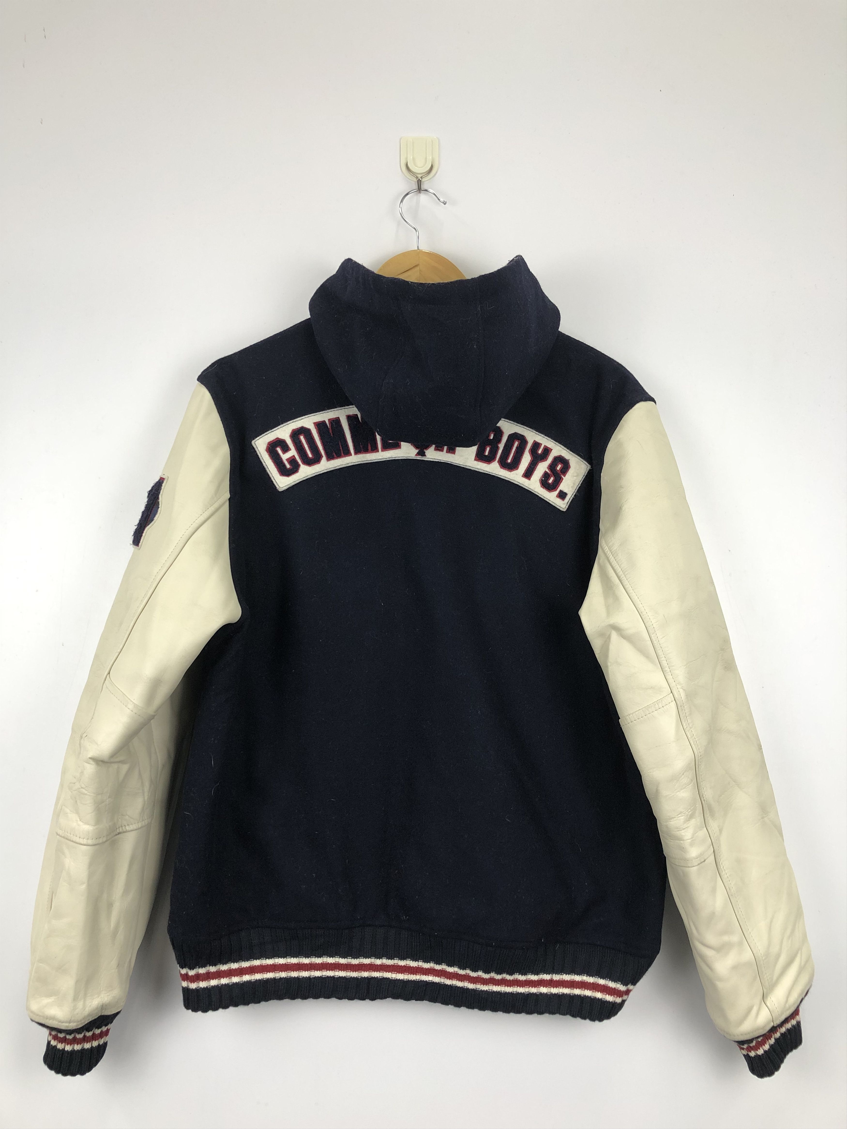 Comme Ca Ism Vintage Comme Ca Boys Wool Leather Varsity Hoodie V0381 Size US M / EU 48-50 / 2 - 3 Thumbnail