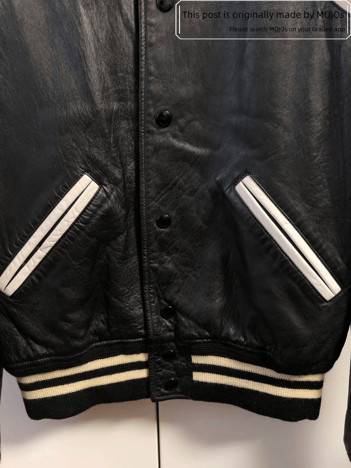 Sz 46 Saint Laurent Paris Leather Teddy Jacket