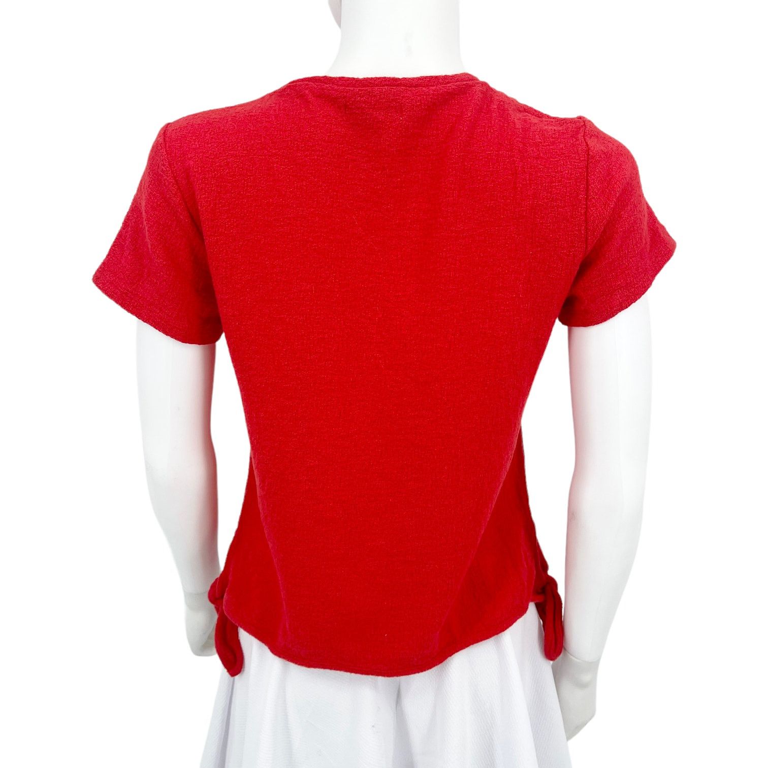 Madewell Madewell Small Texture & Thread Modern Side-Tie Top Red Size S / US 4 / IT 40 - 6 Thumbnail