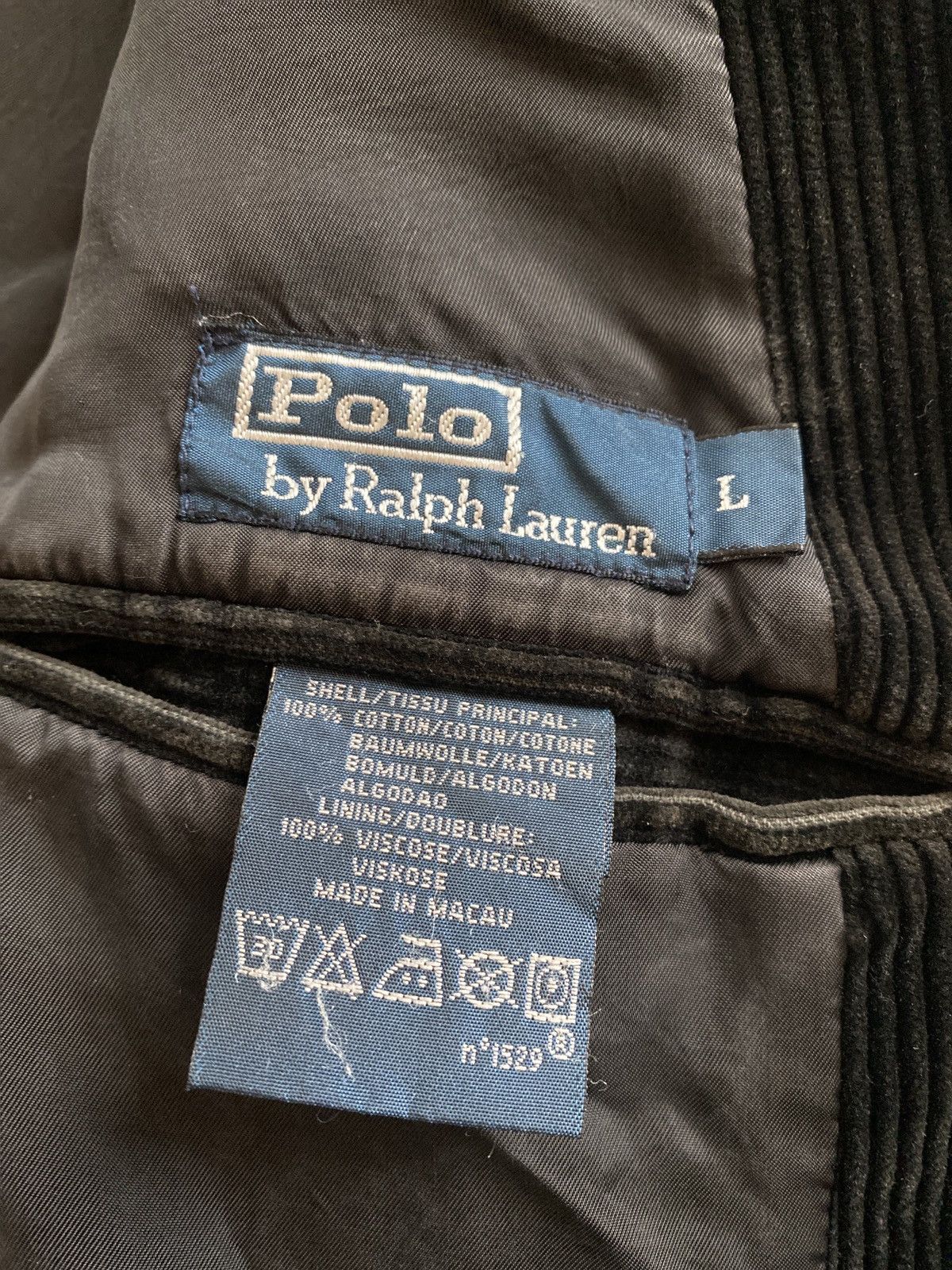 Polo Ralph Lauren × Vintage 90s Polo black corduroy sport jacket L Size US L / EU 52-54 / 3 - 3 Thumbnail