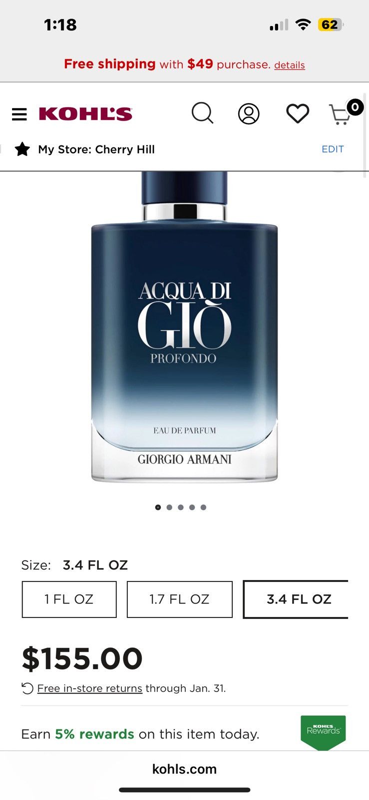 Giorgio Armani ACQUA DI GIO PROFONDO Size ONE SIZE - 6 Thumbnail