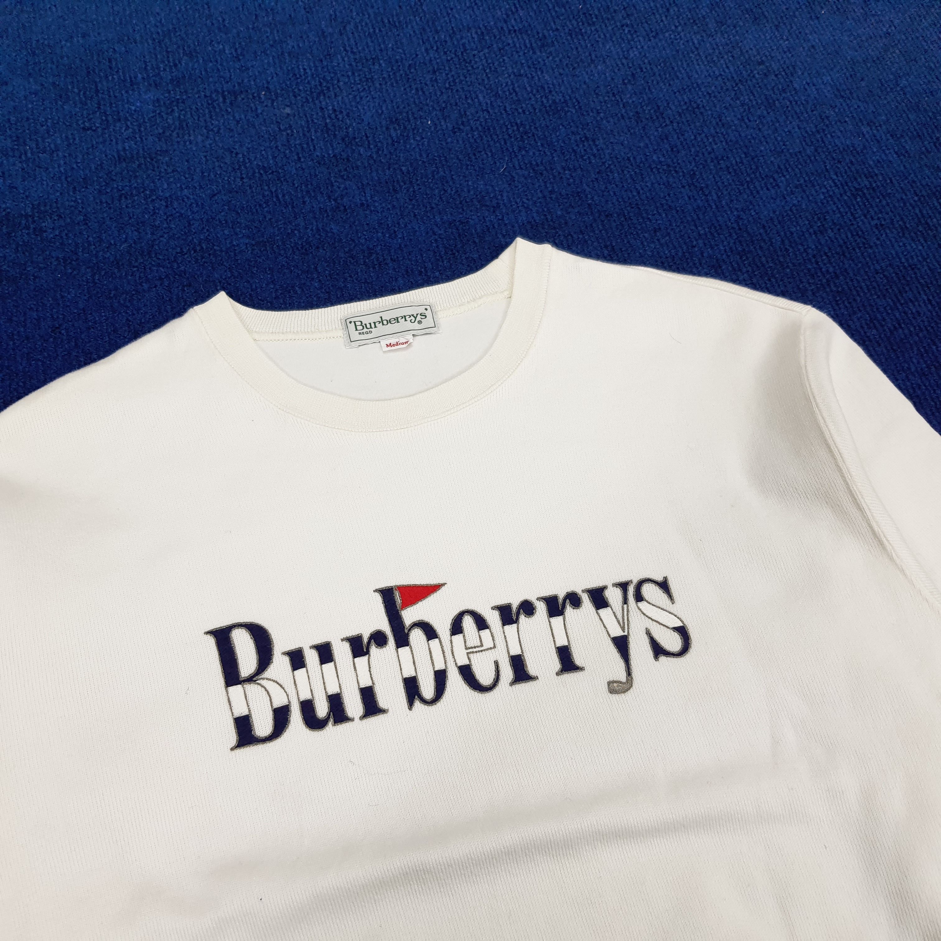 Vintage Burberry Spell Out Flag Sweatshirt