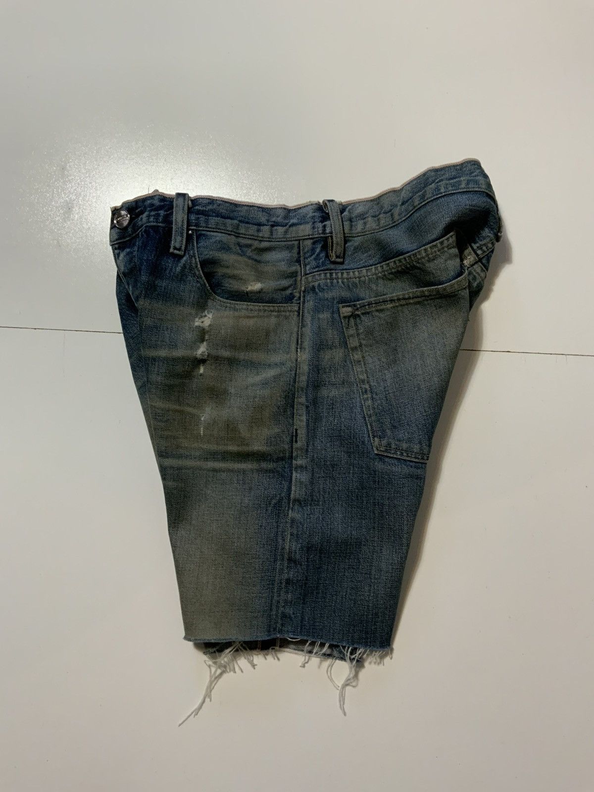 Earnest Sewn Earnest Sewn Redline Selvedge Distressed Denim Jean Shorts Size US 32 / EU 48 - 4 Thumbnail