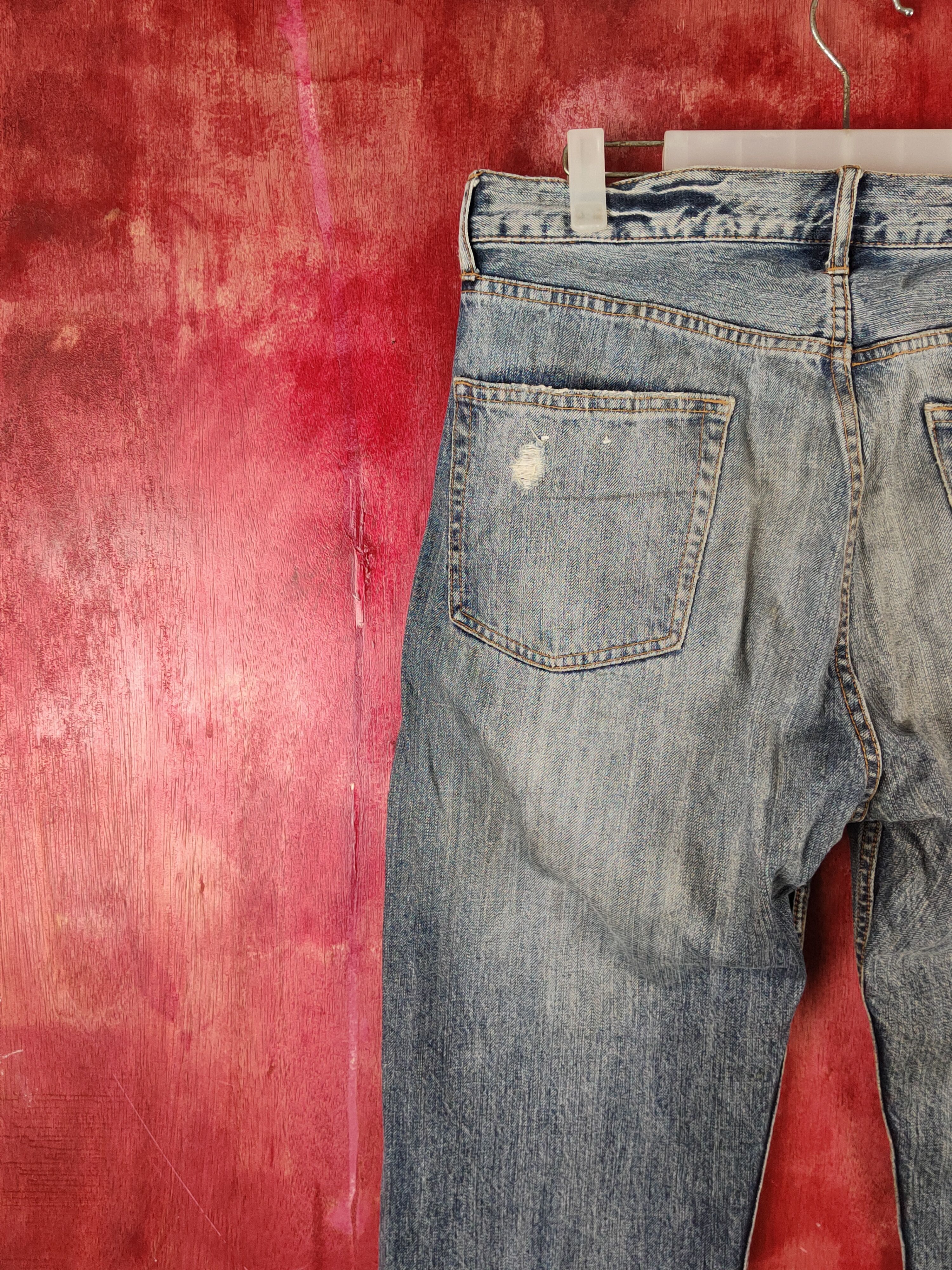 Japanese Brand Japanese Brand Blue Faded Distressed Ripped Jeans #S2251 Size US 32 / EU 48 - 8 Thumbnail