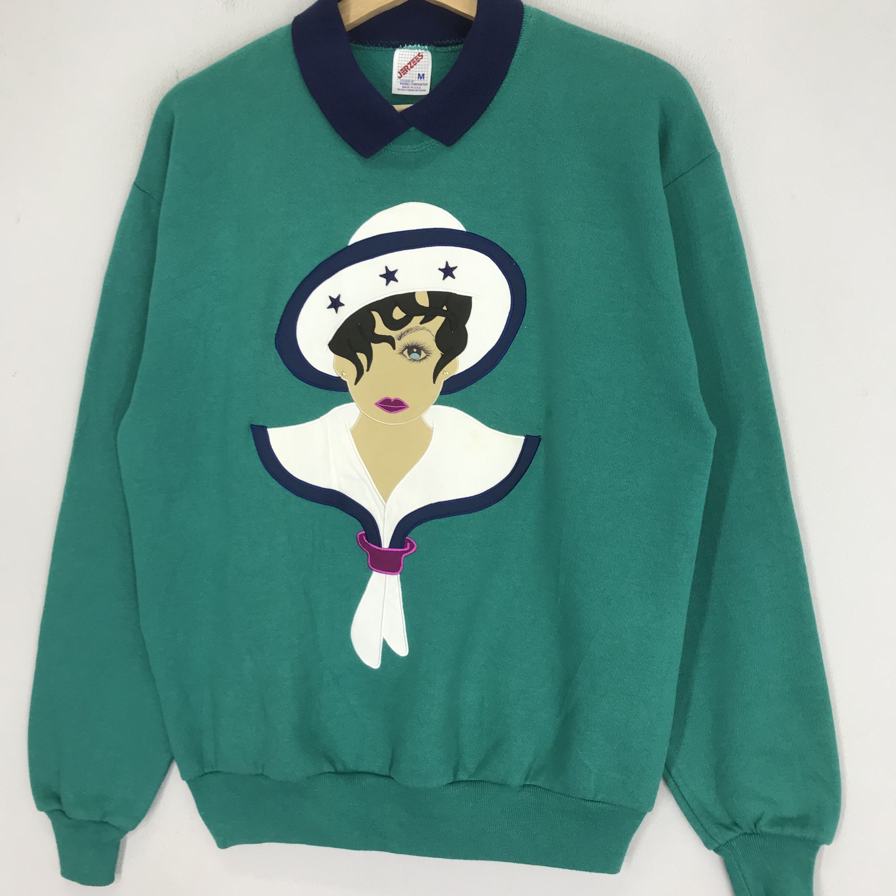 Jerzees Vintage 90s Jerzees Sweatshirt Green - 252 Size US M / EU 48-50 / 2 - 3 Thumbnail