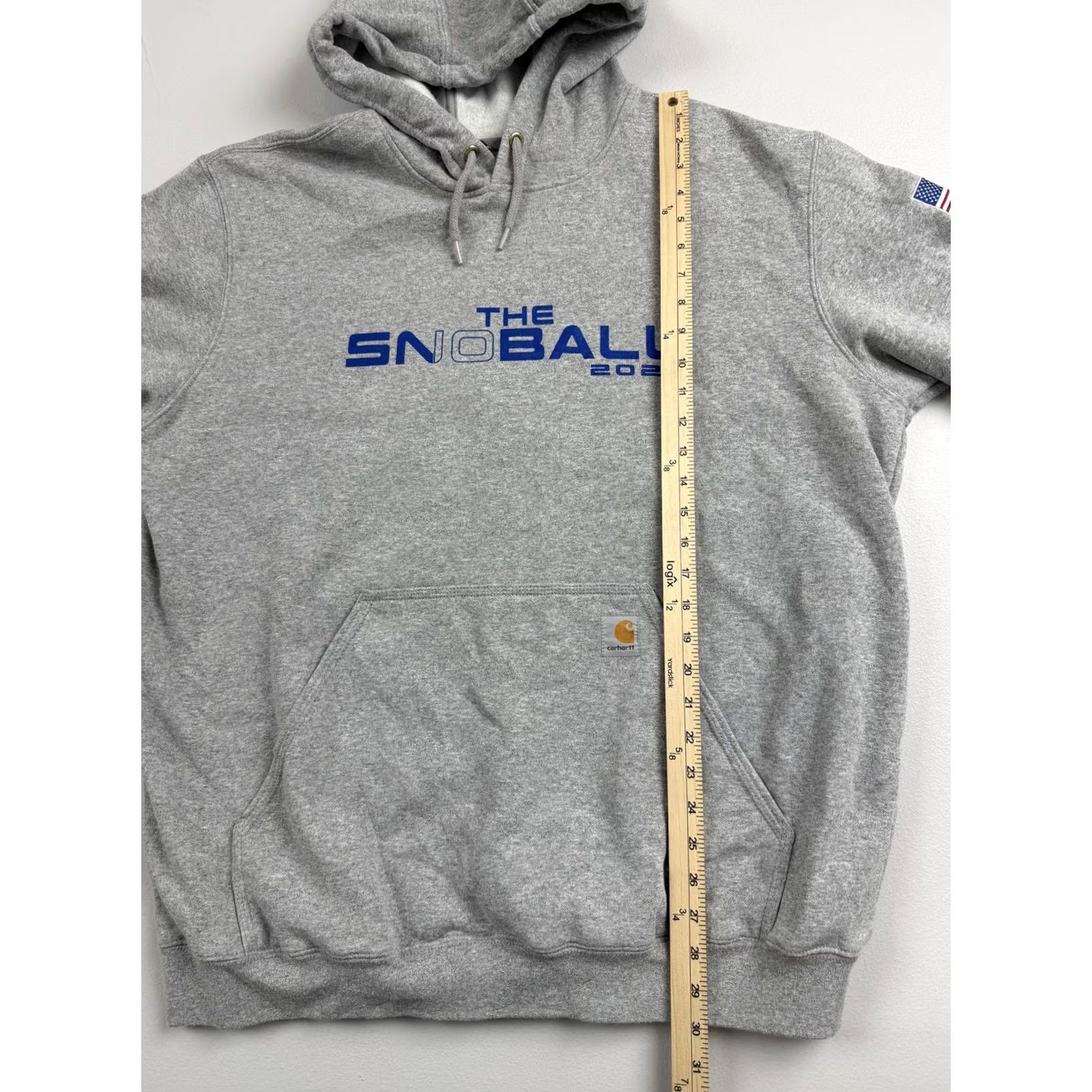 Carhartt VINTAGE Carhartt Hoodie Sweatshirt Mens XL Gray Pullover Fleece Snoball 2022 Delta USA Size US XL / EU 56 / 4 - 5 Thumbnail