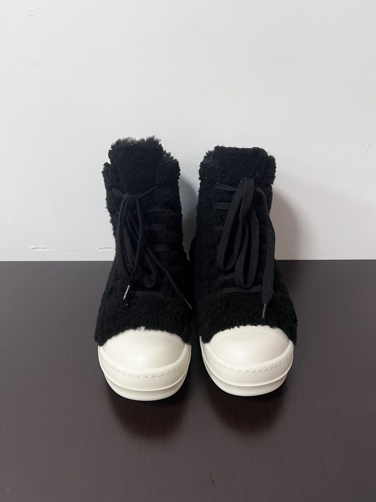 Rick Owens Rick owens mainline shearling ramones high top sneakers Size US 7 / IT 37 - 4 Thumbnail