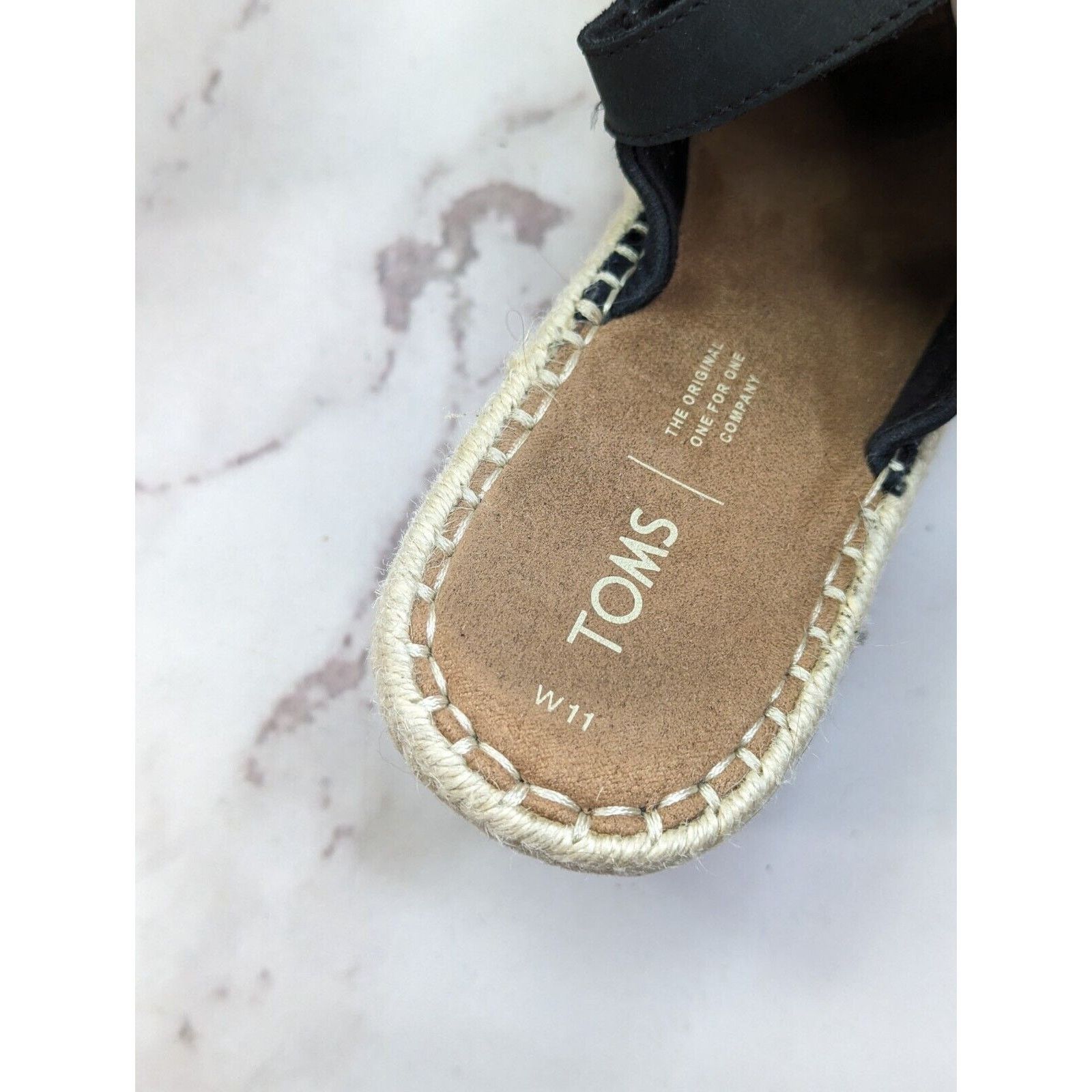 Toms Toms Wedge Women 11 Espadrille Black Platform Shoe Sandal Size US 9 / IT 39 - 6 Thumbnail