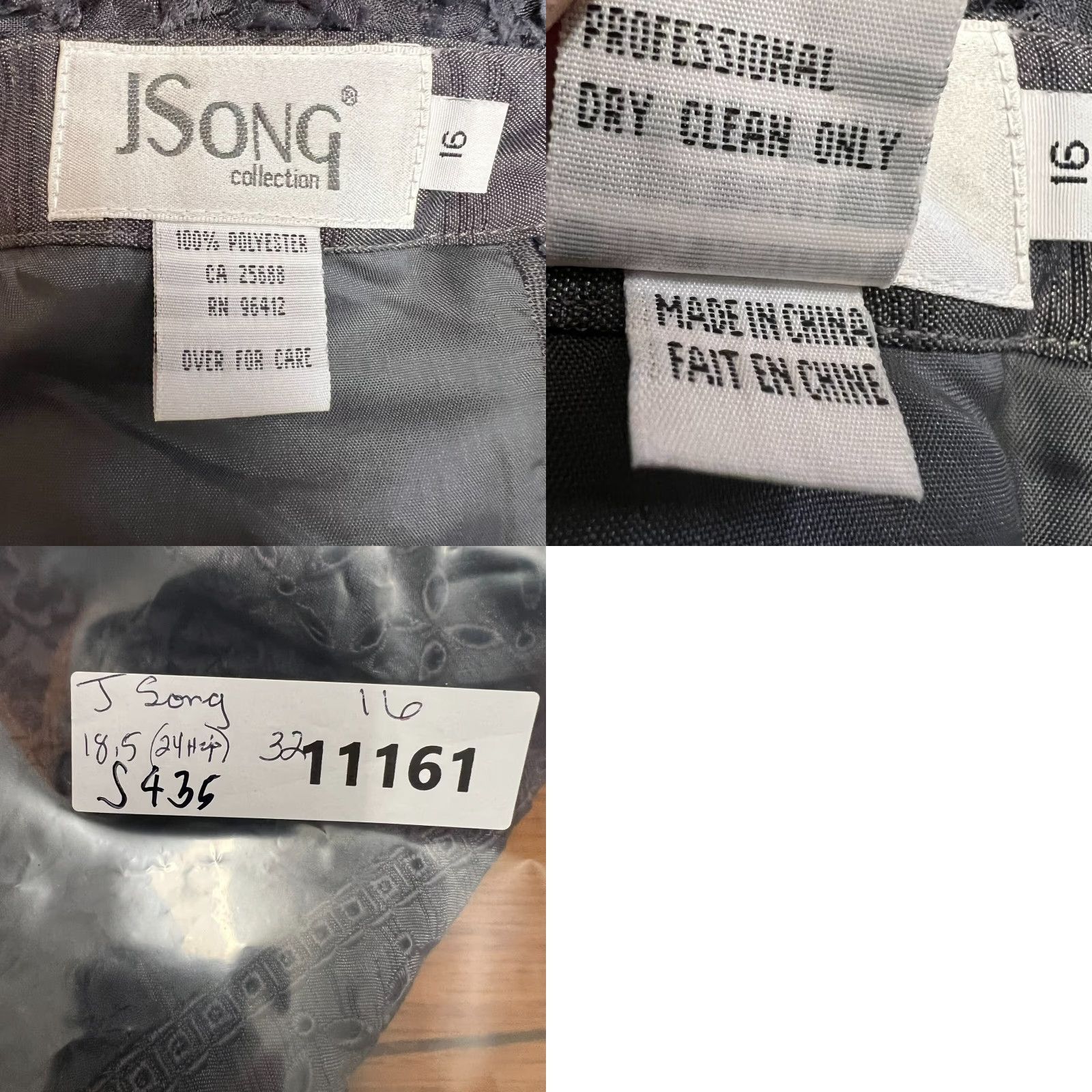 Vintage J Song Skirt Womens 16 Gray/Purple Boho Peasant Patchwork A Line Maxi Flared Size 38" / US 16 / IT 52 - 8 Thumbnail