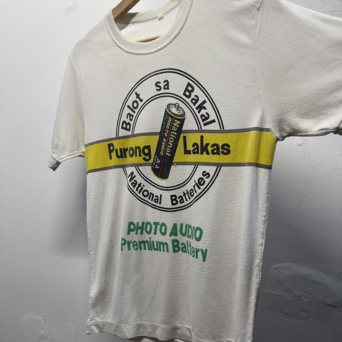 Vintage 80s Faded Filipino Photo Battery Shirt ERD Grunge Paper Thin Size US S / EU 44-46 / 1 - 7 Thumbnail