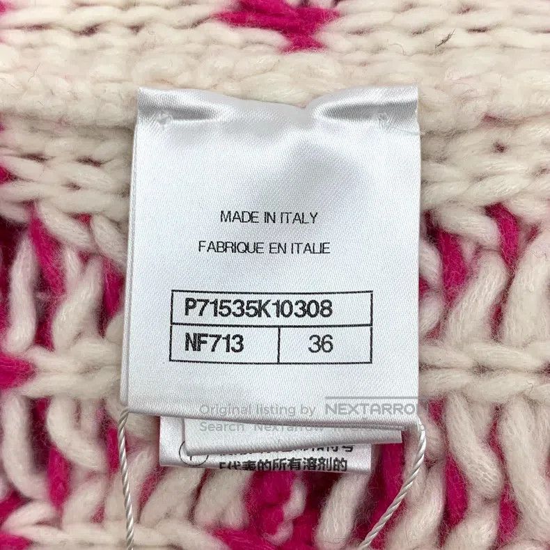 Chanel Chanel Colour block knitted love cashmere tassel hooded lo Size XS / US 0-2 / IT 36-38 - 7 Thumbnail