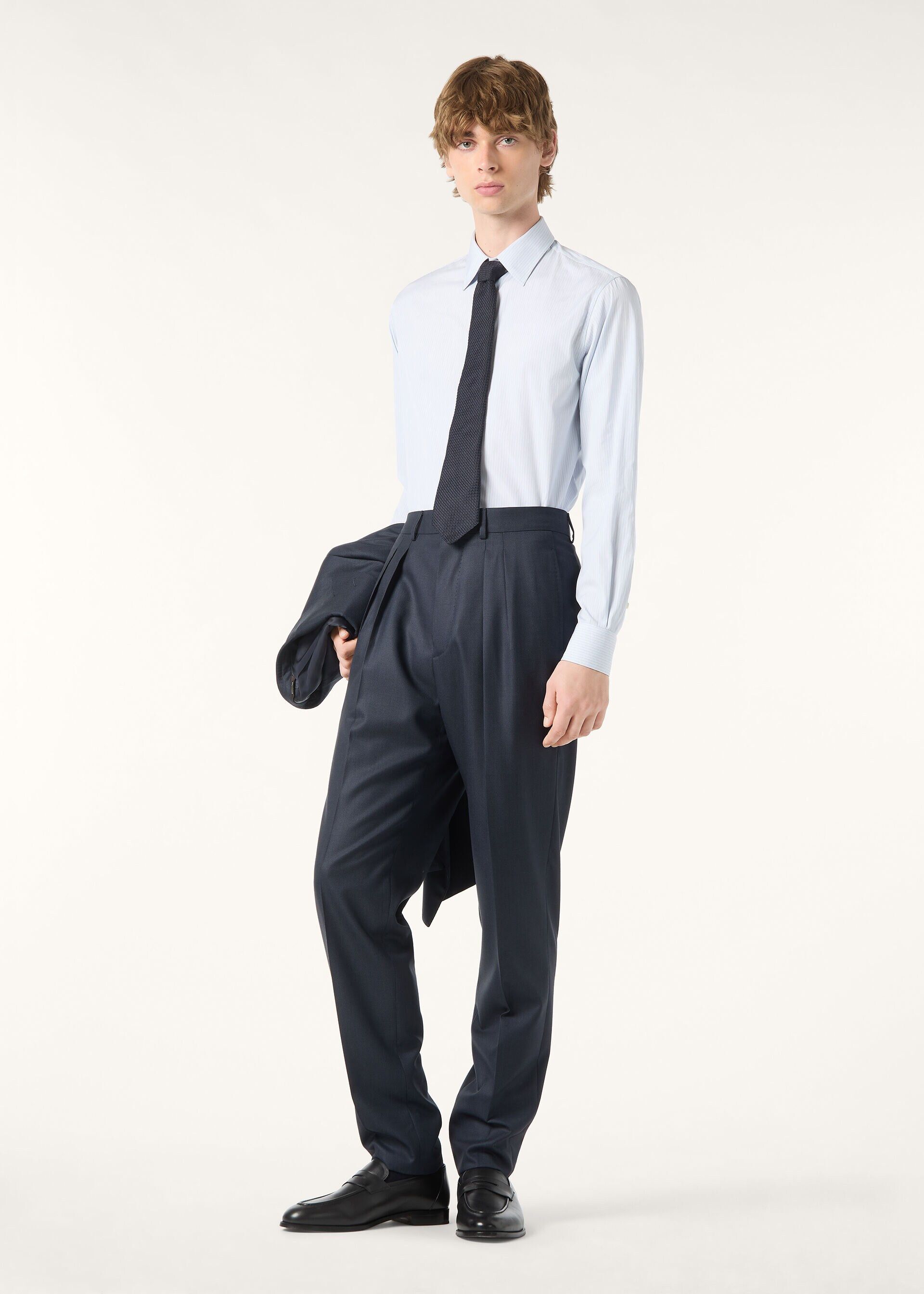 Loro Piana os11x0326 FAQ9811 Filippo Shirt in Light Blue Stripes Size US L / EU 52-54 / 3 - 3 Thumbnail