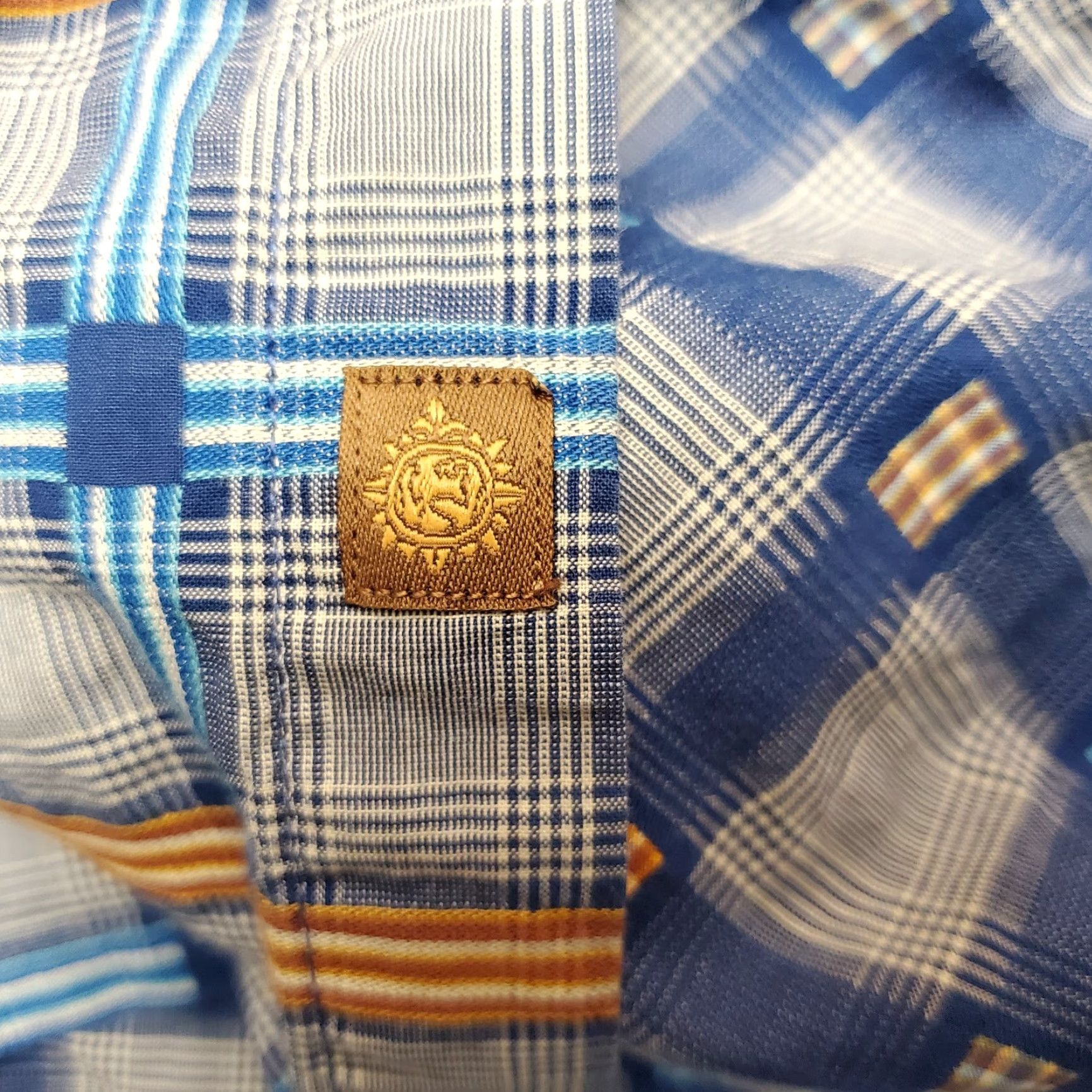 The Territory Ahead The Territory Ahead Shirt Mens L Blue Orange 100% Cotton Long Sleeve Casual Shirt Size US L / EU 52-54 / 3 - 6 Thumbnail