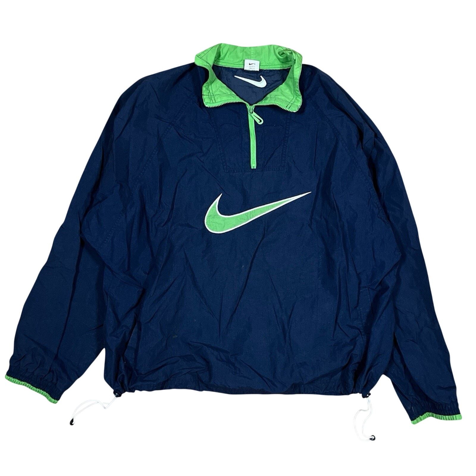 Nike 90s Nike Vintage Center Swoosh Pullover 1/4 Zip Windbreaker Size US XXL / EU 58 / 5 - 1 Thumbnail