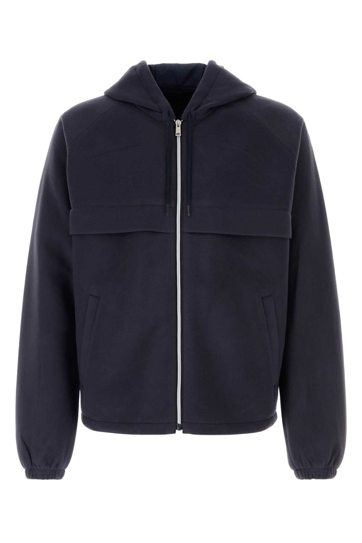 Prada Navy Blue Pile Jacket Size US M / EU 48-50 / 2 - 1 Thumbnail