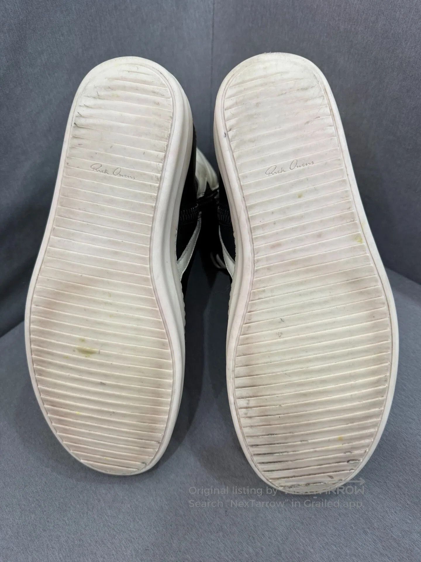 Rick Owens rick owens black and white high-top sneakers. Size US 9 / EU 42 - 6 Thumbnail