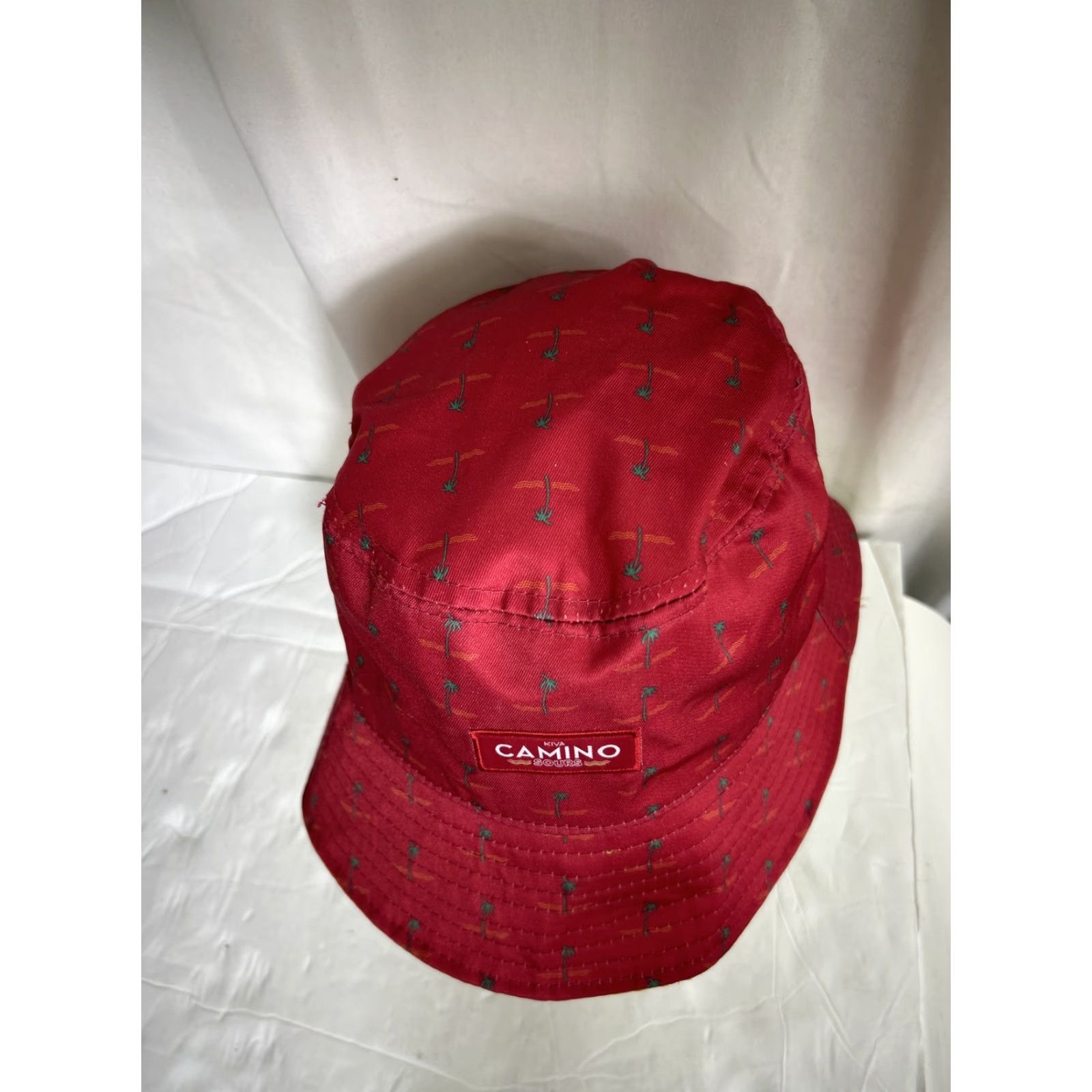 Vintage Kiva Camino Bucket Hat Unisex Adults One Size Red Palm Trees Logo Sun Protection Summer Casual Cap Hat Size ONE SIZE - 5 Thumbnail