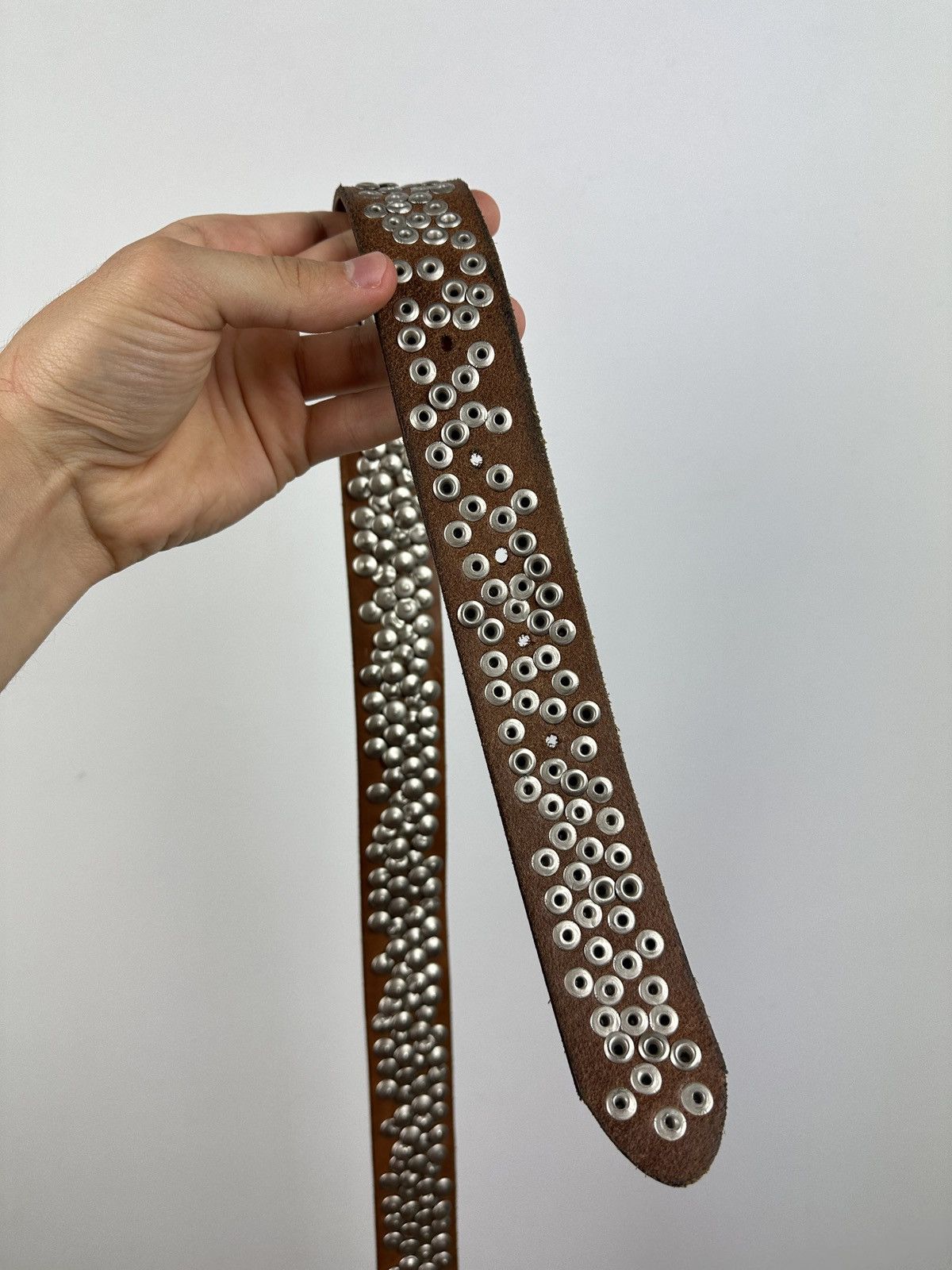 Vintage Vintage Y2K Leather Belt Size ONE SIZE - 13 Thumbnail