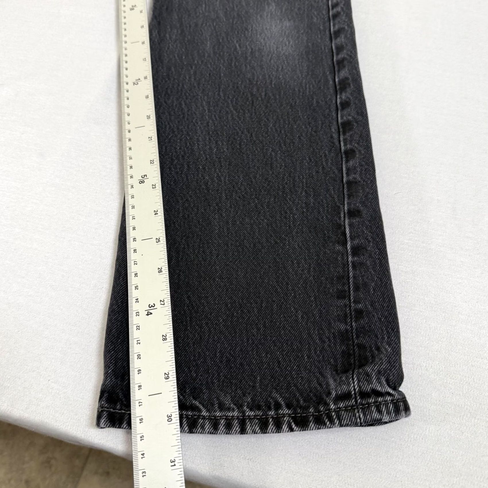 Levi's Levi's Jeans Mens 33x30 Black 501 Straight Fit Distressed Denim Pants Y2K Size US 33 - 5 Thumbnail