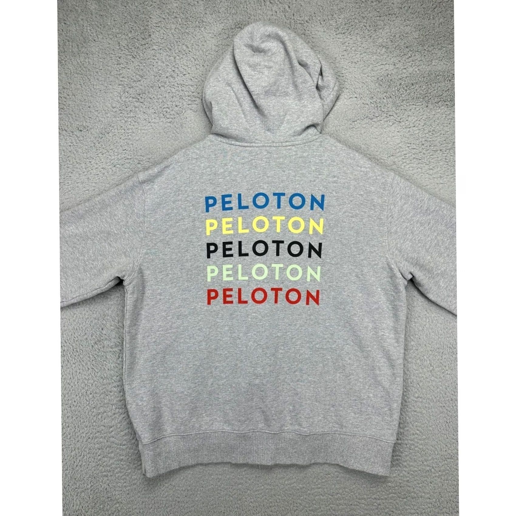 Vintage Peloton Full Zip Hoodie Sweatshirt Mens XL Grey Graphic Print Long Sleeve Hooded Pockets Zip Chest 49in 27in Outdoor Size US XL / EU 56 / 4 - 3 Thumbnail