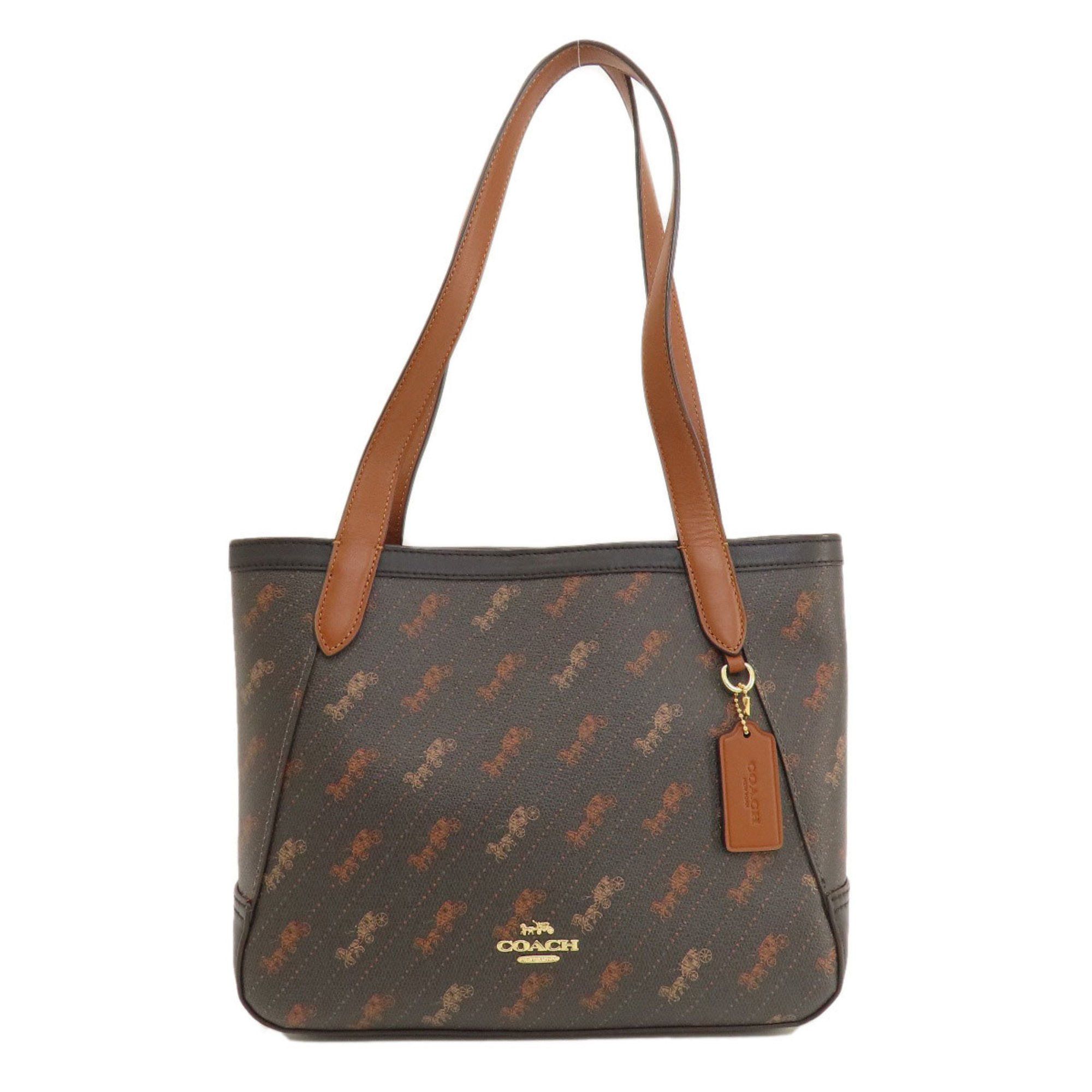 image of Coach C4060 Horse And Carriage Tote Bag Pvc/leather Women's Coach in Brown