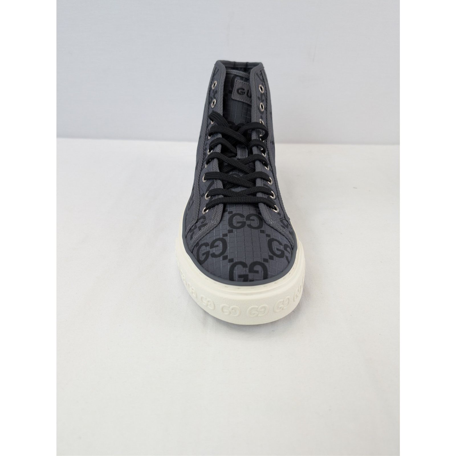 Gucci o1rshd1 GG monogram Tennis 1977 High-Top sneakers in grey Size US 12.5 / EU 45-46 - 15 Thumbnail