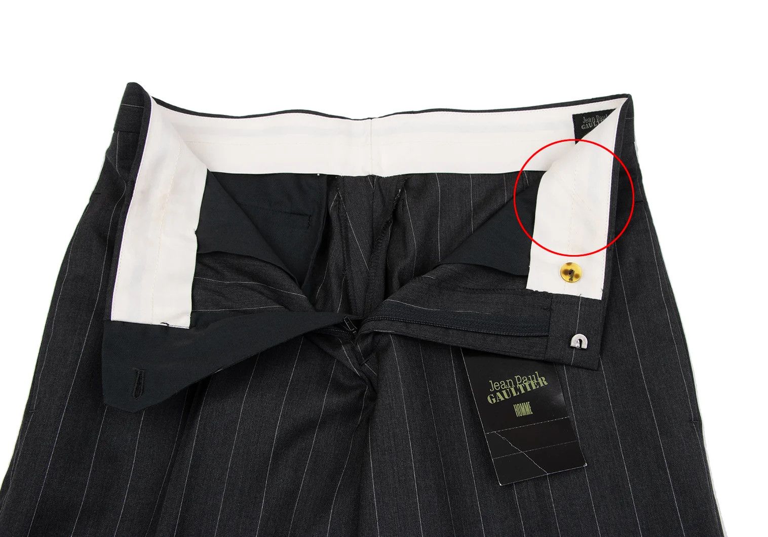Jean Paul Gaultier Wool Stripe Pants in Gray Size 48 Size US 32 / EU 48 - 4 Thumbnail