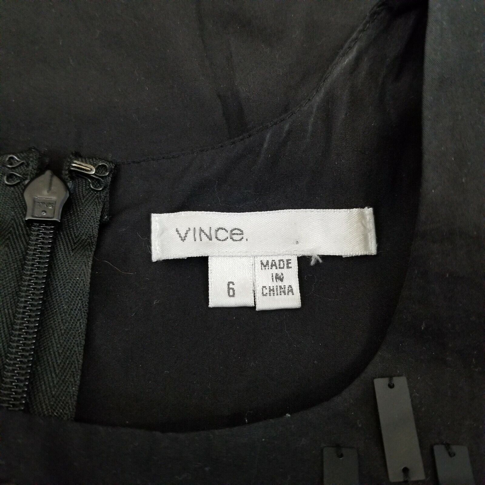 Vince Vince 6 Black Dress Shift Sheath Rectangle Sequins Pockets M Size M / US 6-8 / IT 42-44 - 7 Thumbnail