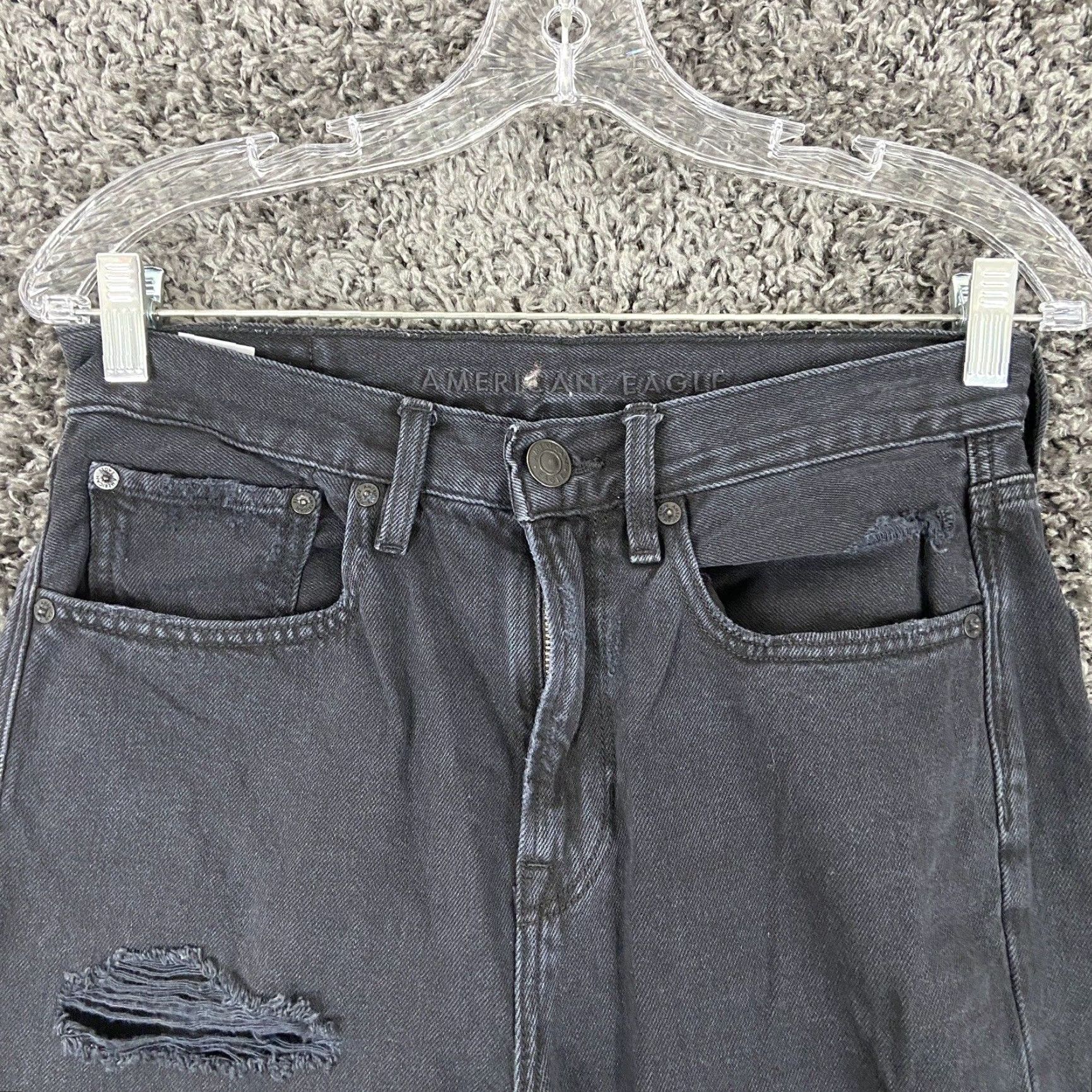 American Eagle Outfitters American Eagle Jeans Women’s 2 Short Black 90s Slim Boyfriend Distressed Womens Size 26" / US 2 / IT 38 - 4 Thumbnail