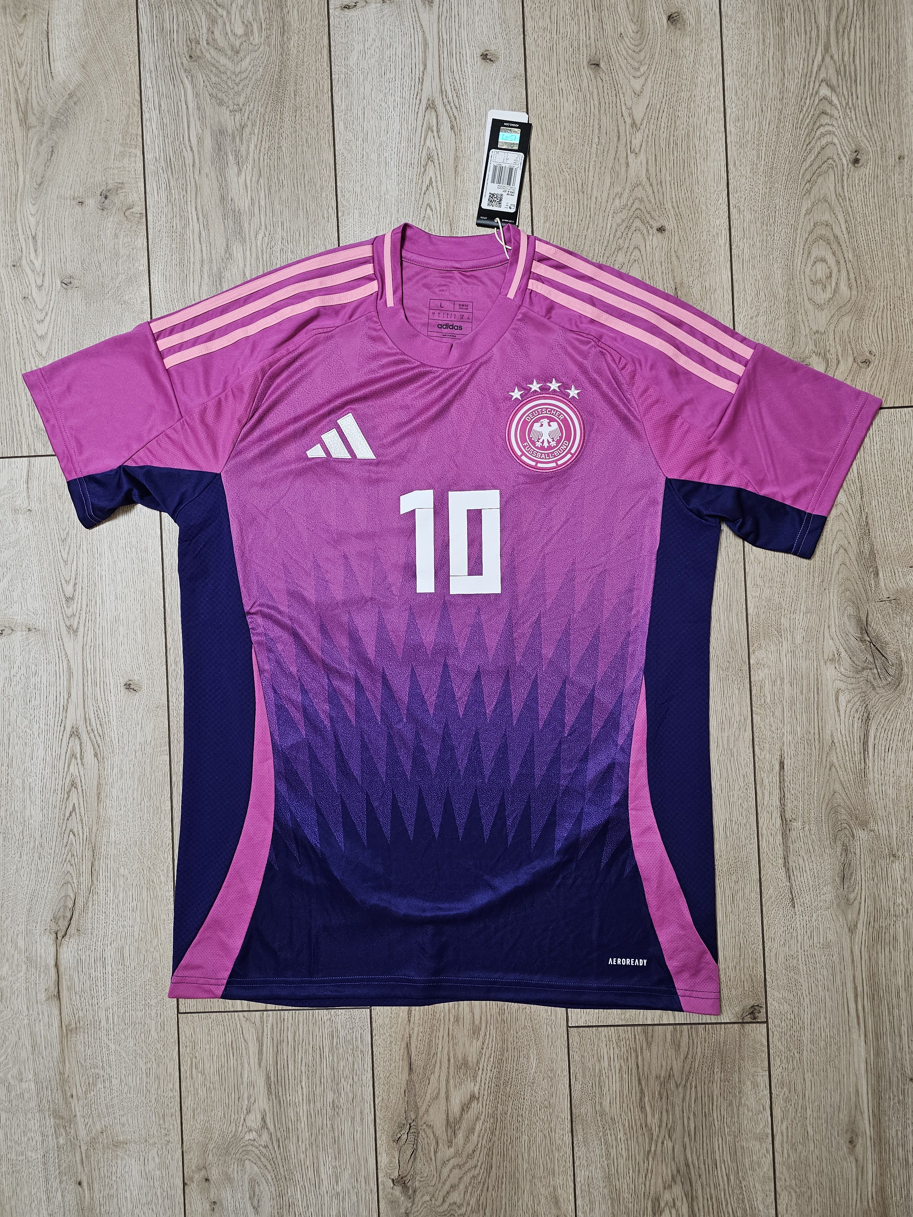 Adidas GERMANY 2024 AWAY EURO MUSIALA FOOTBALL SHIRT SOCCER JERSEY Size US L / EU 52-54 / 3 - 2 Thumbnail
