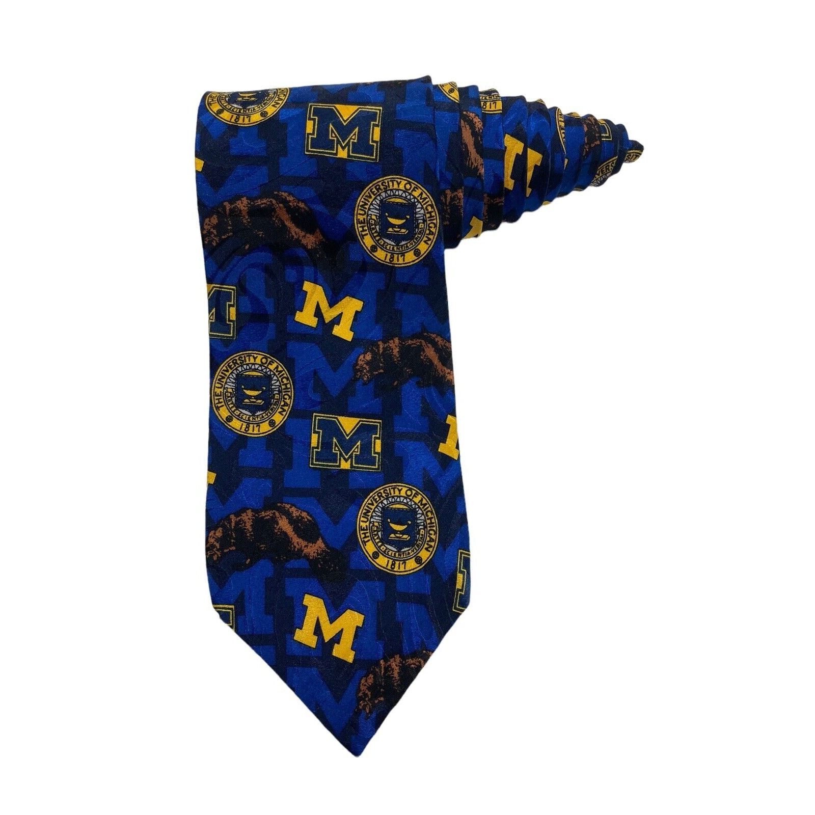 Other Merge Left University Of Michigan Logo Wolverine Necktie Size ONE SIZE - 1 Thumbnail