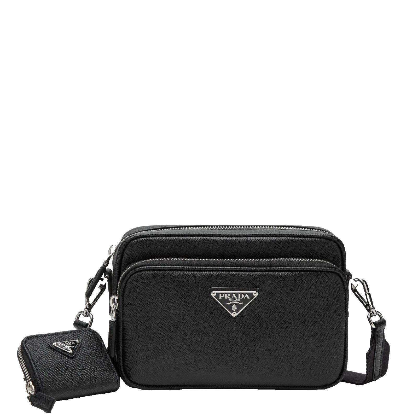 Prada PRADA $3350 Saffiano Leather Black Shoulder Bag New & Authen Size ONE SIZE - 1 Thumbnail
