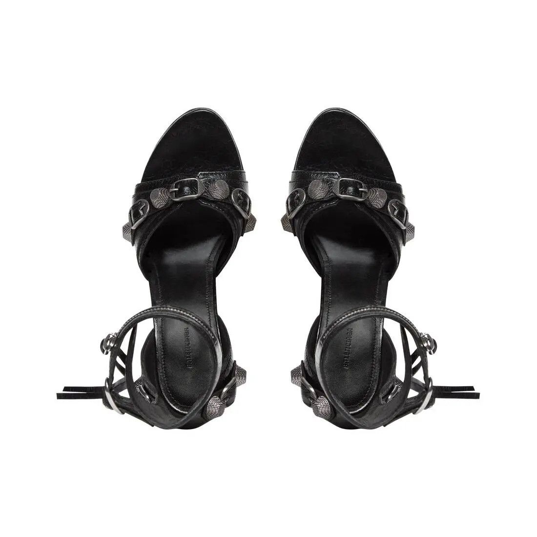 Balenciaga o1bcso1str0126 Cagole 110mm Sandals in Black Size US 6 / IT 36 - 5 Thumbnail