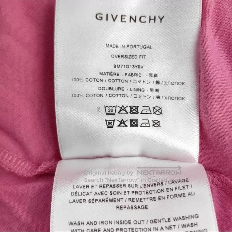 Givenchy Givenchy Pink Ripped T-Shirt Size US L / EU 52-54 / 3 - 4 Thumbnail