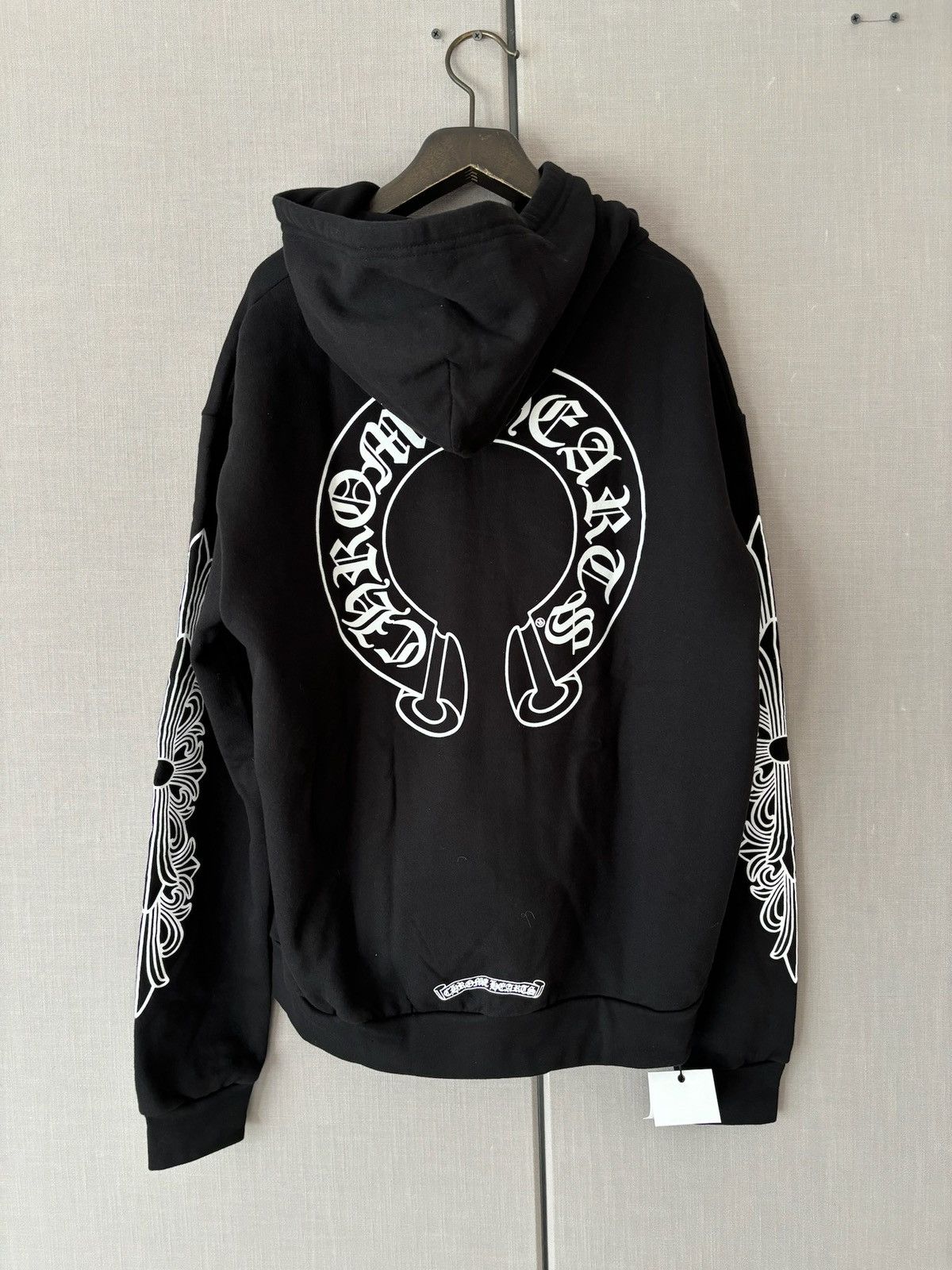 Chrome hearts horseshoe print zip up hoodie