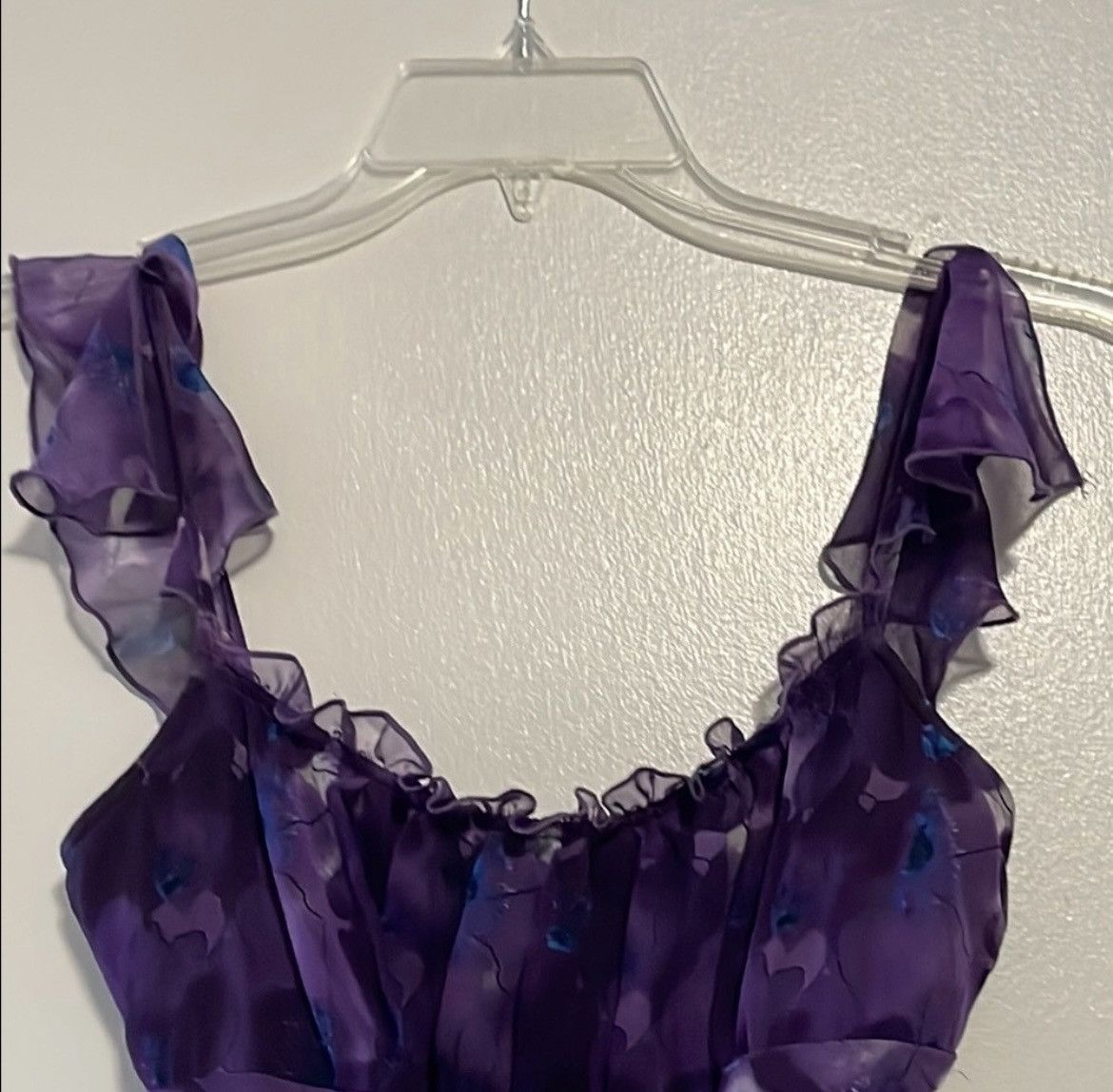 Other Jonathan Martin Purple Ruffled Maxi Dress Size S / US 4 / IT 40 - 3 Thumbnail