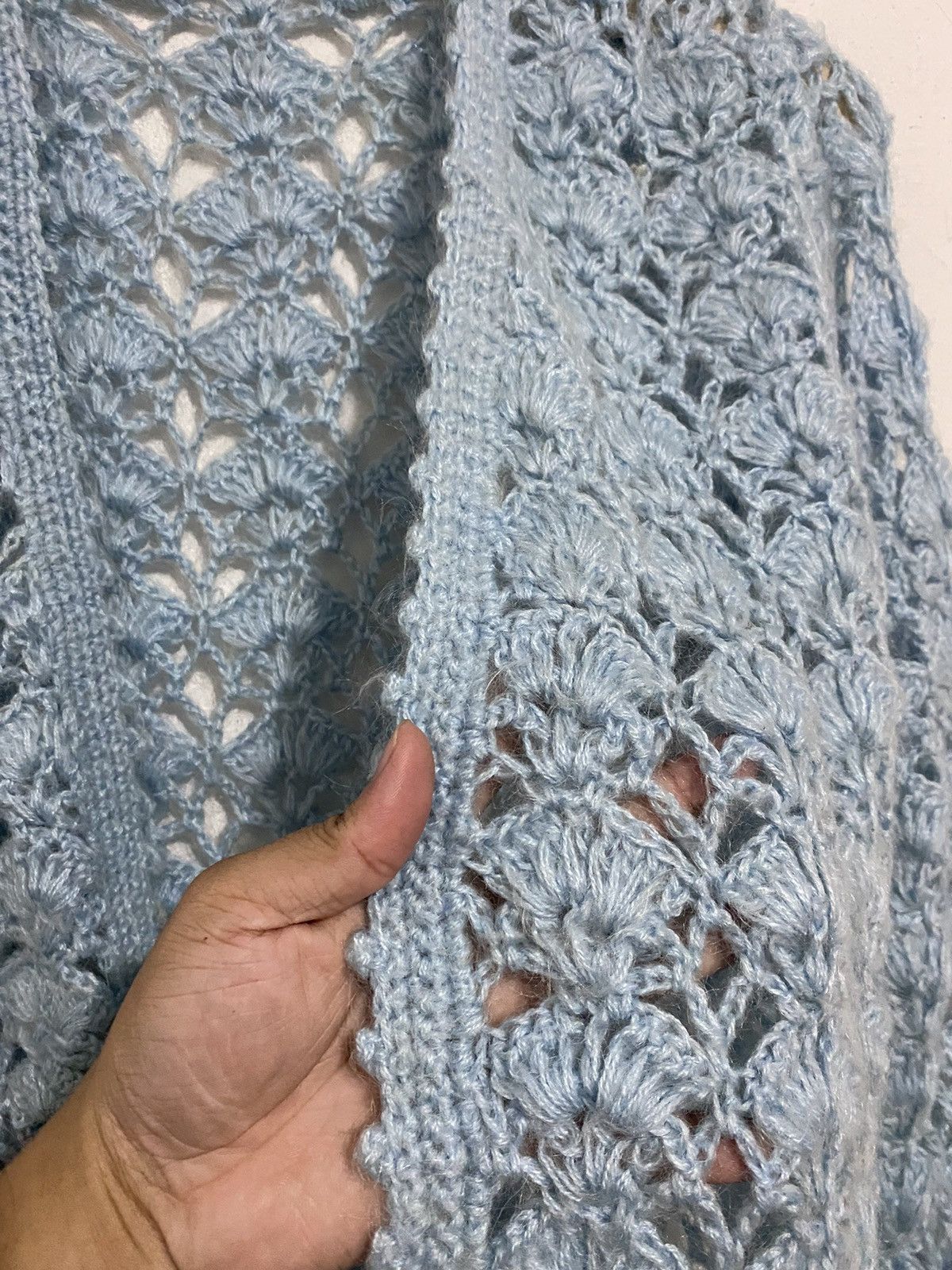 Issey Miyake × Japanese Brand Japanese fishnet mohair knitted cardigan issey styled Size US M / EU 48-50 / 2 - 7 Thumbnail