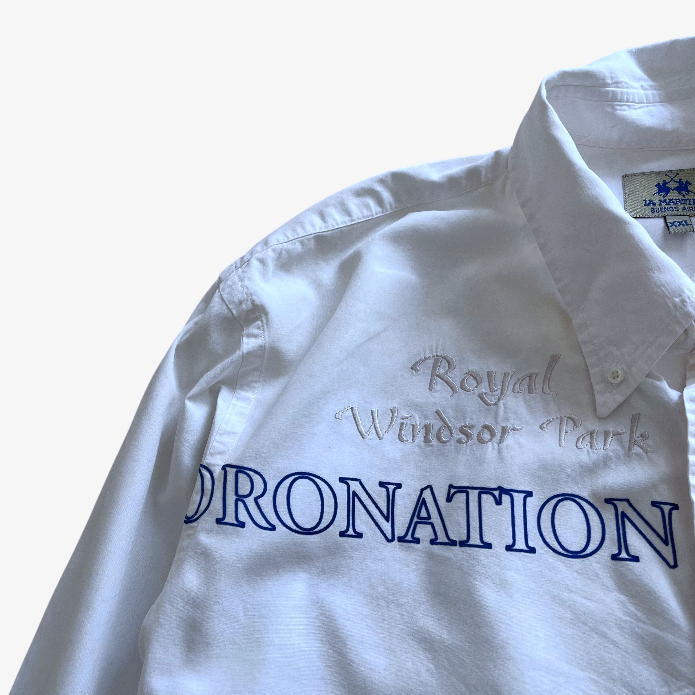 La Martina Vintage Y2K Men's La Martina Windsor Polo Cup White Shirt Size US L / EU 52-54 / 3 - 5 Thumbnail
