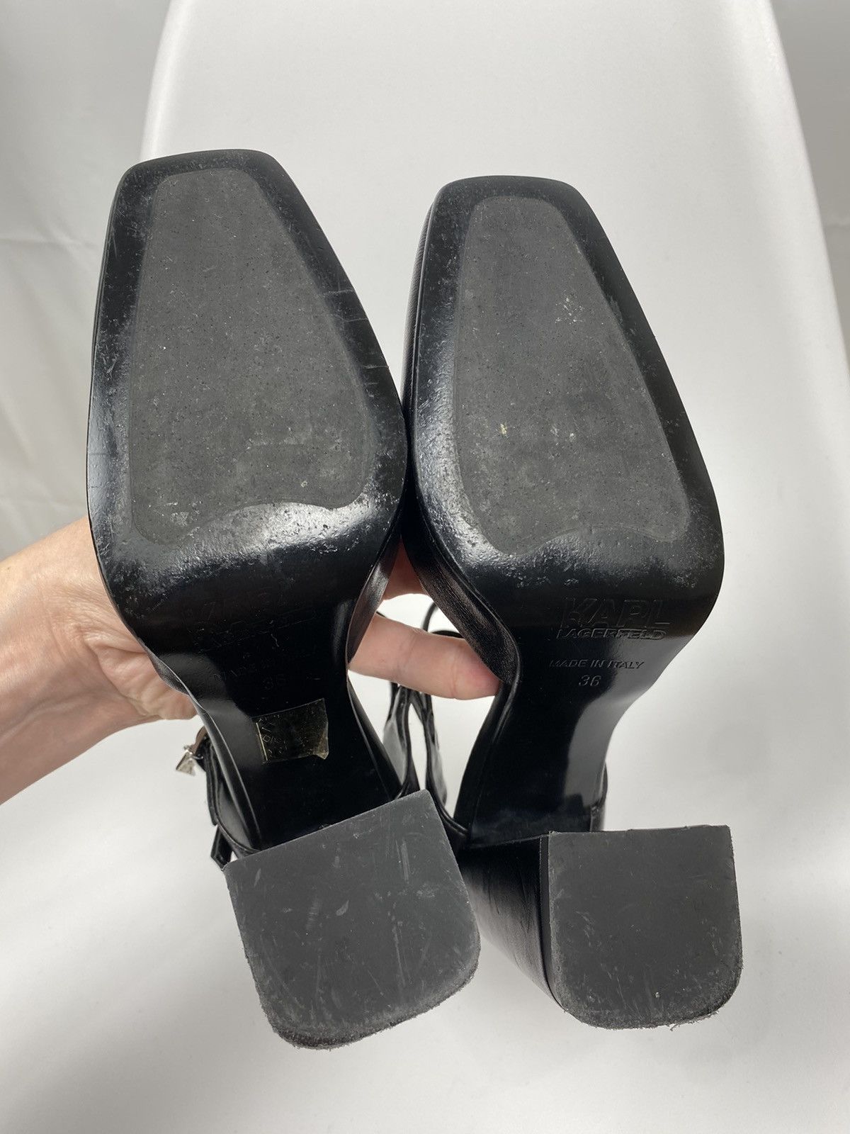 Karl Lagerfeld Karl Lagerfeld Pyramide Two Strap Pumps size 36 Size US 6 / IT 36 - 9 Thumbnail
