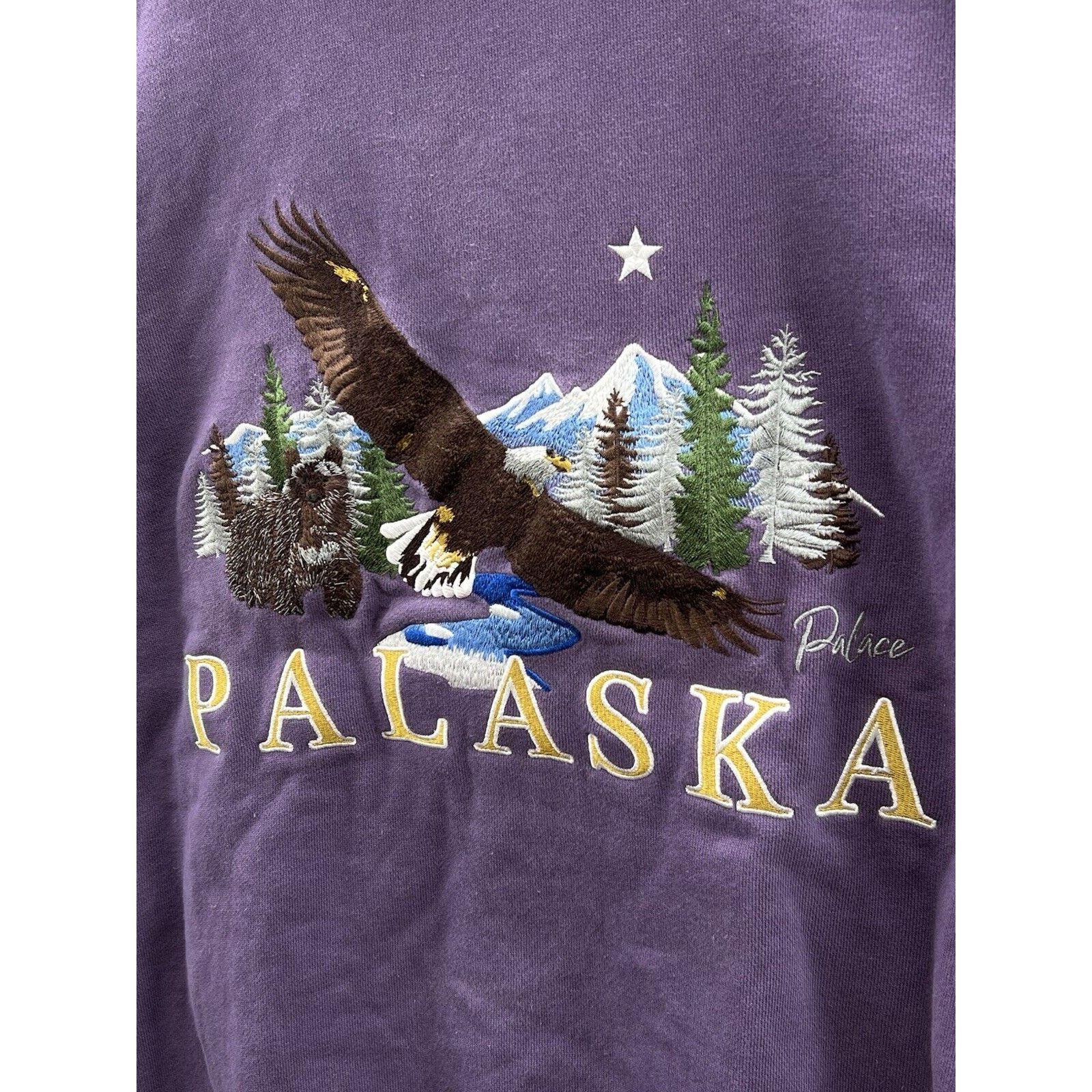 Palace Palace Palaska Embroidered Purple Sweatshirt Men’s Sz. Small Size US S / EU 44-46 / 1 - 4 Thumbnail