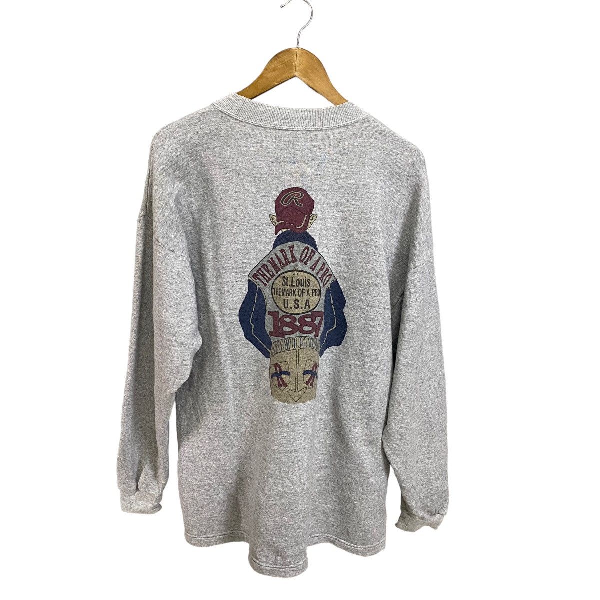 image of Vintage Rawling Sweatshirt in Grey, Men's (Size Large)