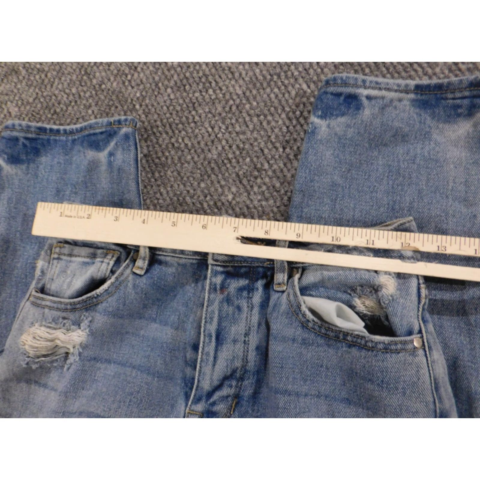 Pacsun Pacsun Jeans Womens 23 blue Mom Distressed Straight Denim Regular Leather? (Note: "Leather" not in original; cannot add.) Size 40" / US 18 - 6 Thumbnail