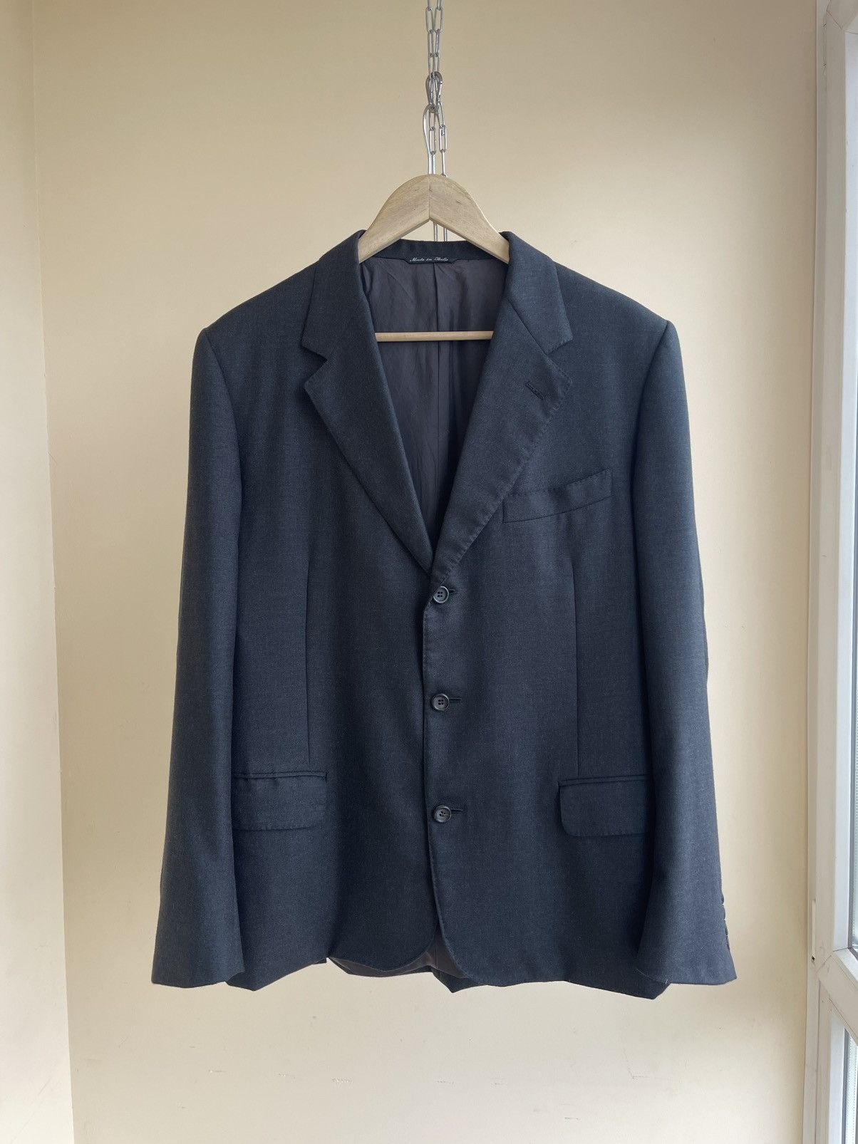 Canali Cashmere Suit 90s Single Breasted 3 Buttons Blazer Trousers Size 44R - 2 Thumbnail