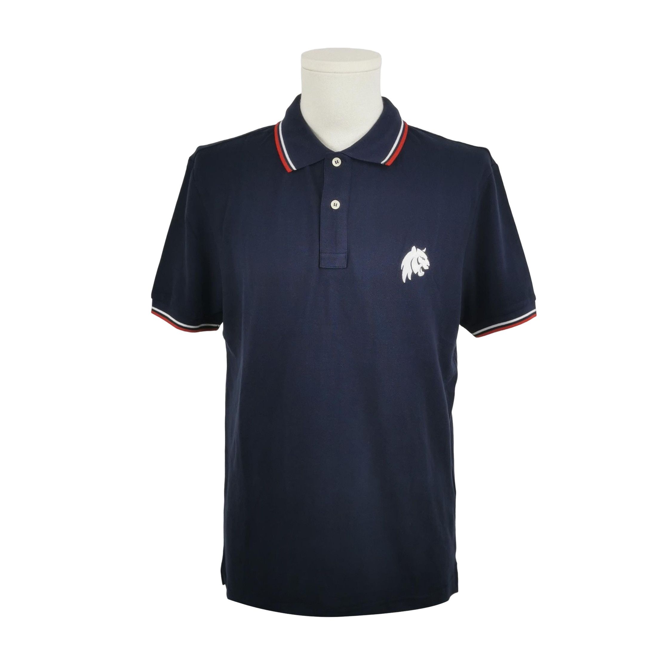 Prada Prada Stripe Tipped Embroidered Polo Shirt Size M Size US M / EU 48-50 / 2 - 1 Thumbnail