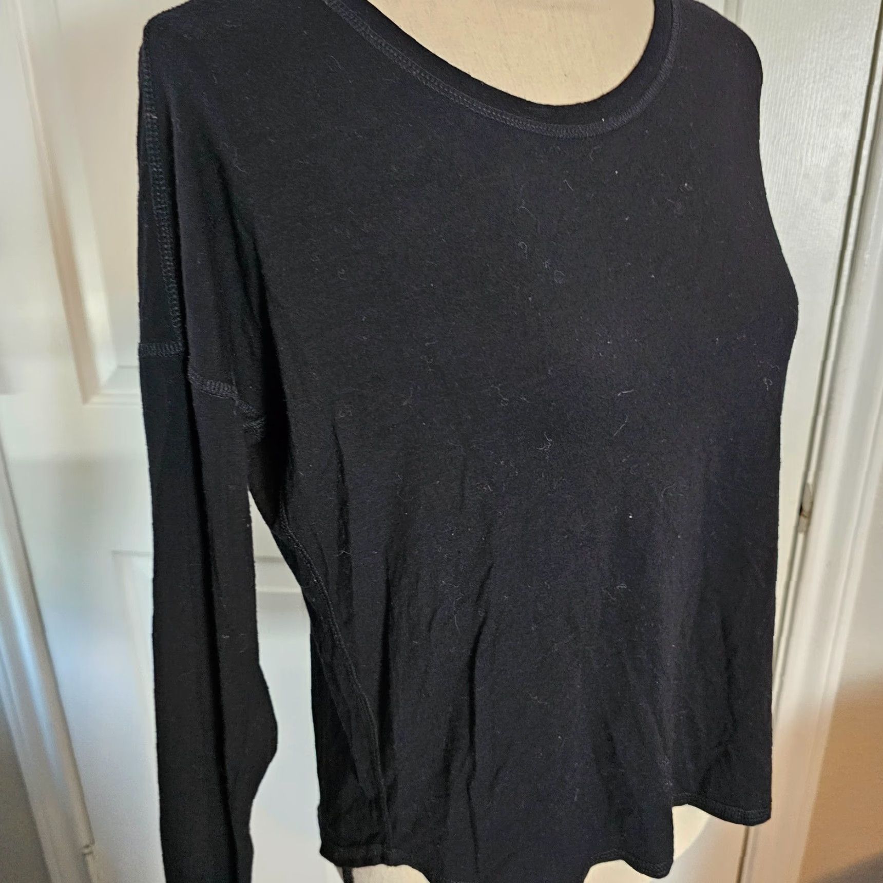 Eileen Fisher Eileen Fisher Petite Black Blouse Bateau Neck Top Sz S Pullover Long Sleeve Size S / US 4 / IT 40 - 4 Thumbnail