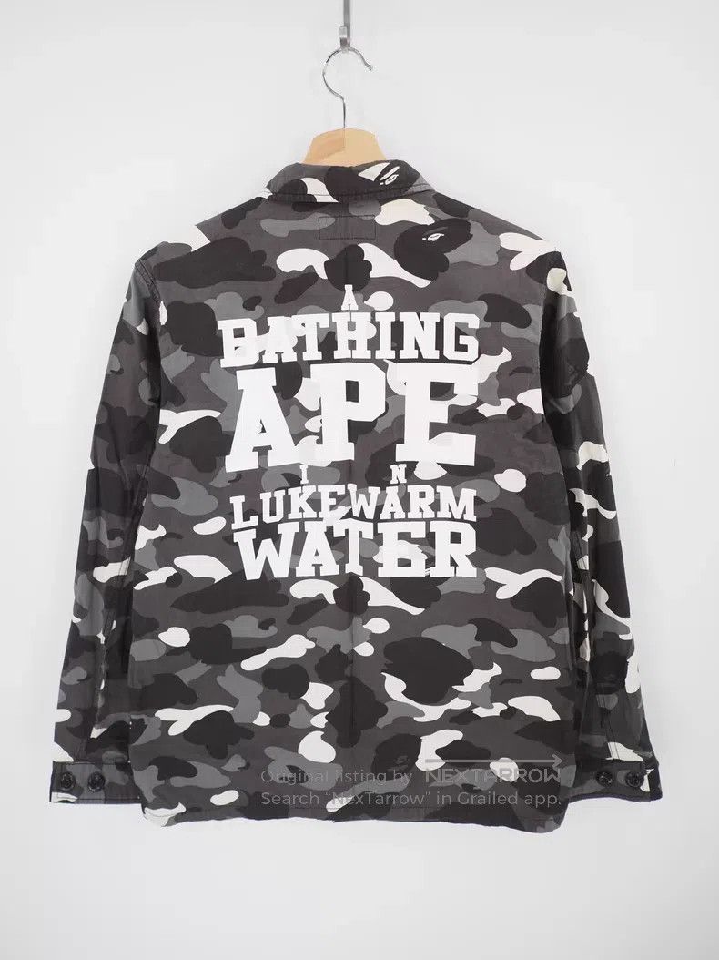 Bape BAPE Grey Camouflage Work Pocket Shirt Size US M / EU 48-50 / 2 - 2 Thumbnail