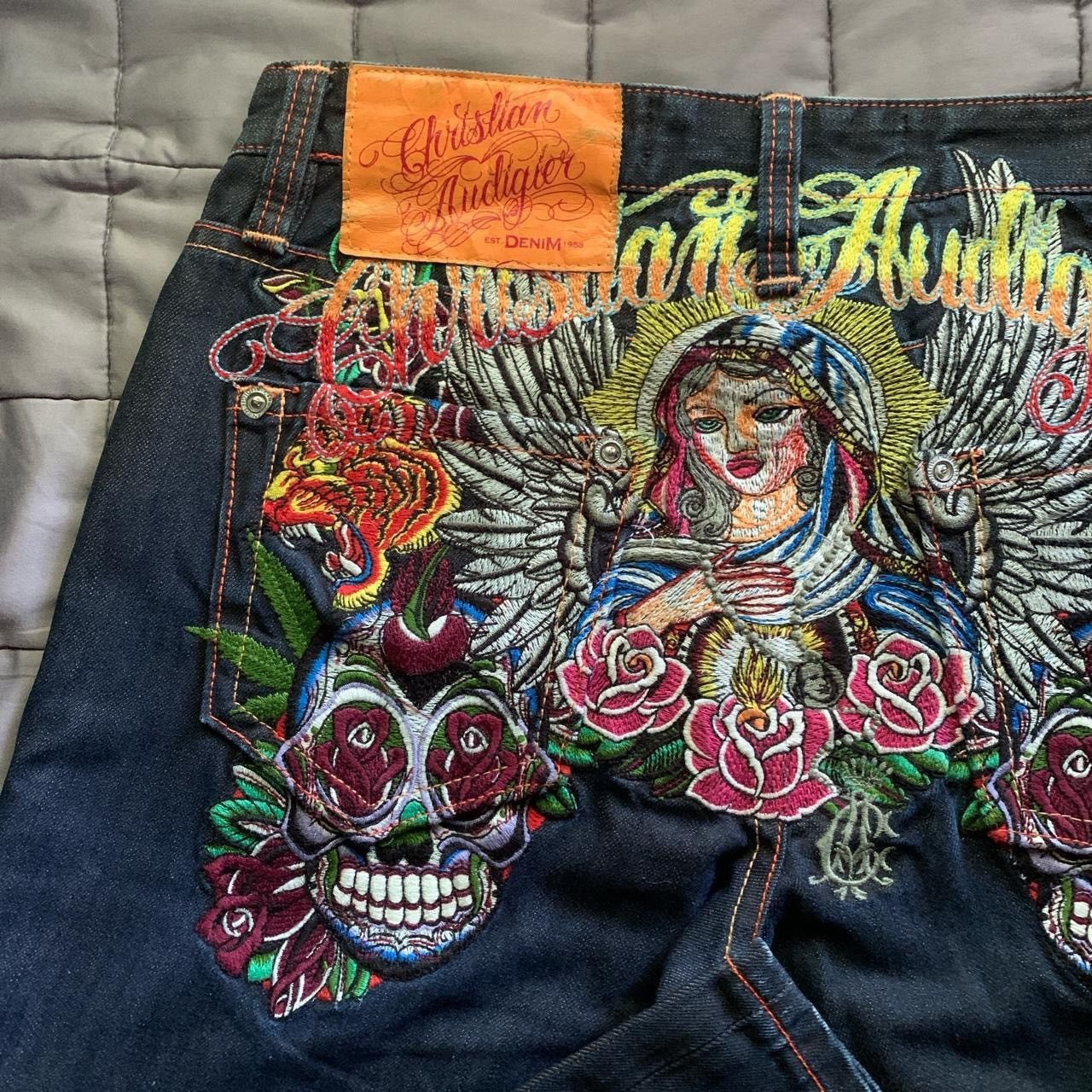 Ed Hardy Christian Audigier jeans/ Waist 34/Length 34 Size US 34 / EU 50 - 2 Thumbnail