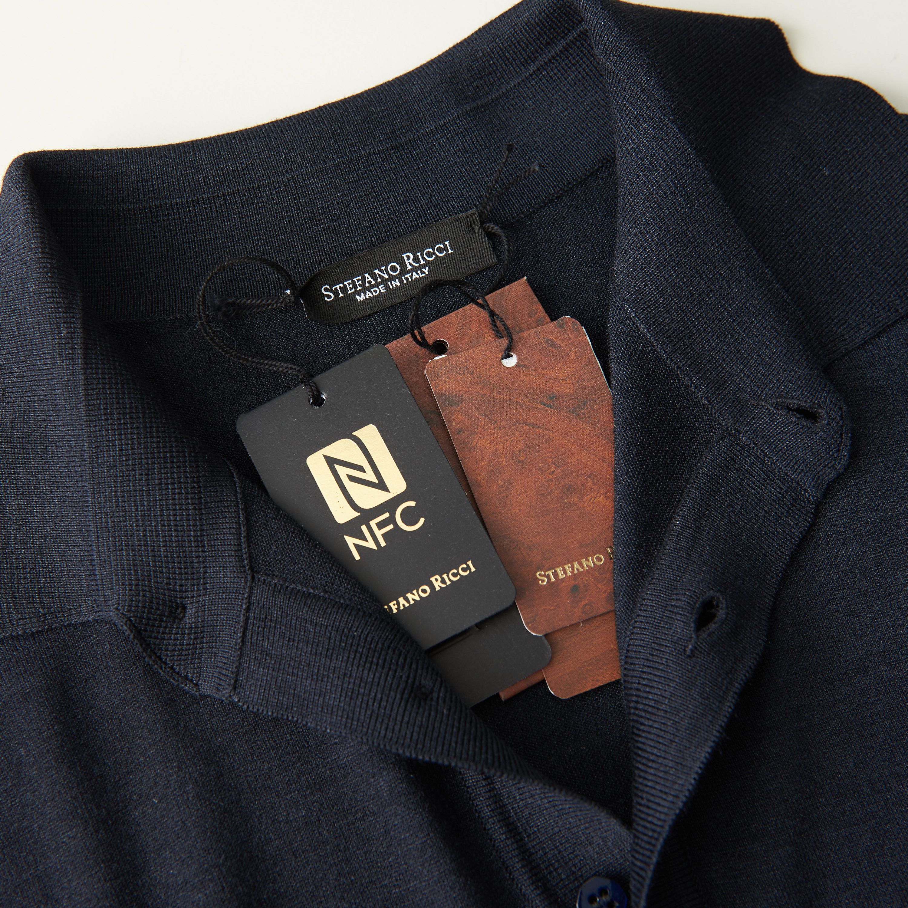Navy Blue Longsleeve Polo Shirt - 3btn, Eagle Head Accessory